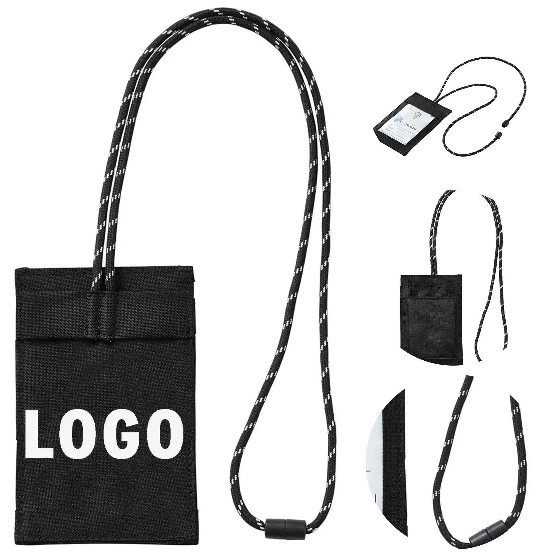 Eco Friendly Multi Function Lanyard with ID Badge Holder Safety Release Clasp 2