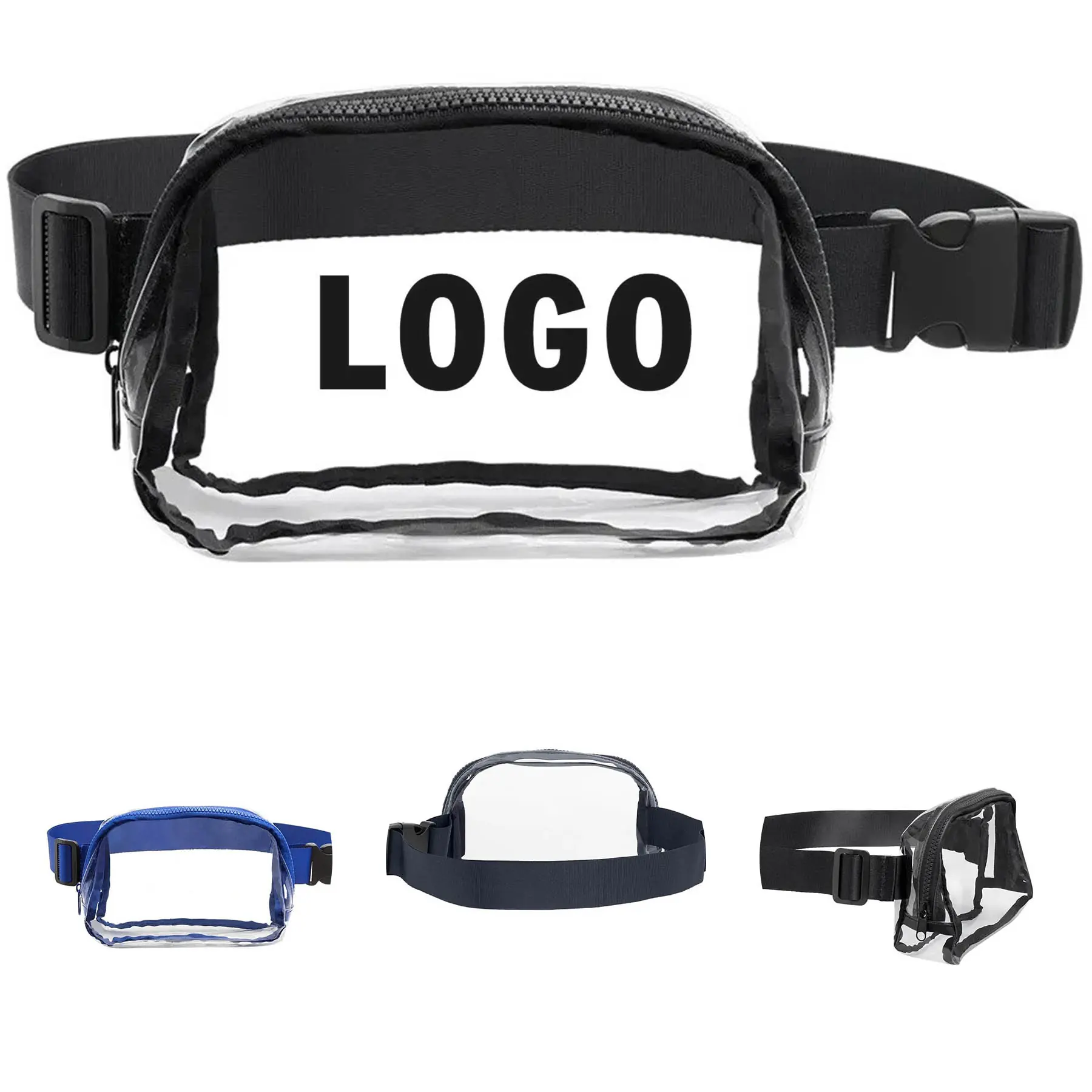 Clear TPU Stadium Fanny Pack Adjustable Strap Quick Release Buckle 2