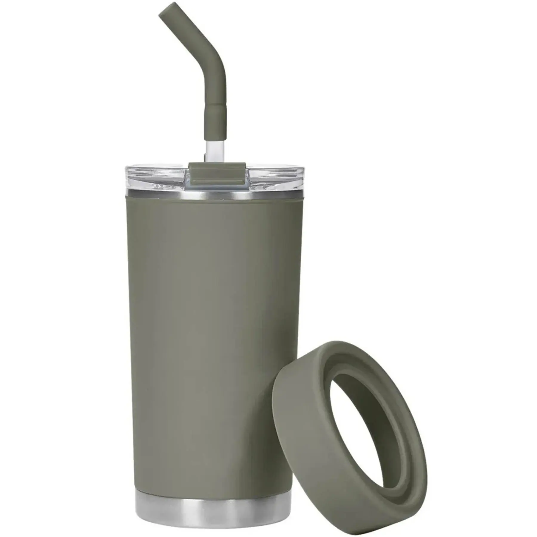5-in-1 Stainless Steel Beverage Cooler, Tumbler Straw Set