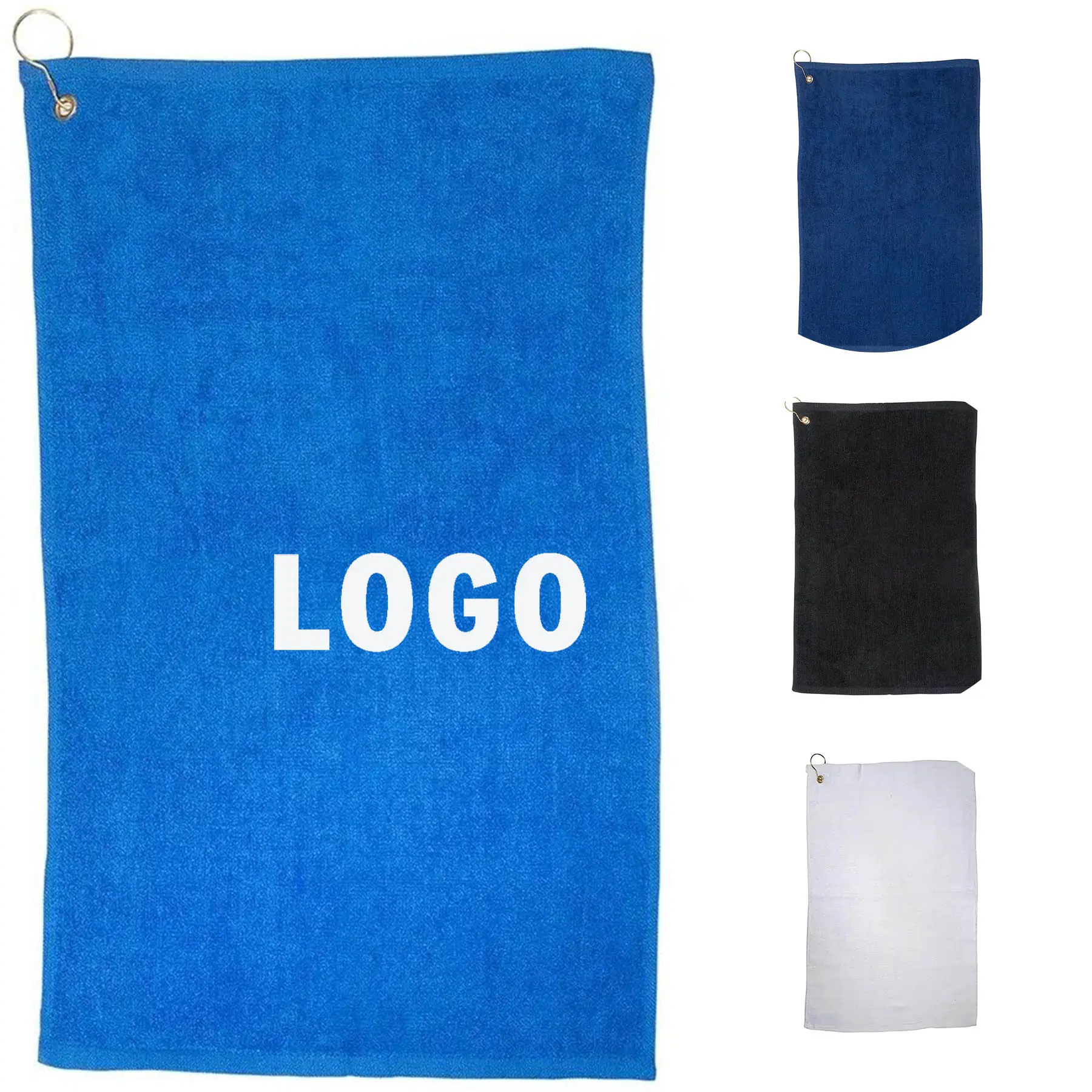 Golf Towel Cotton Terry Hook Grommet 2