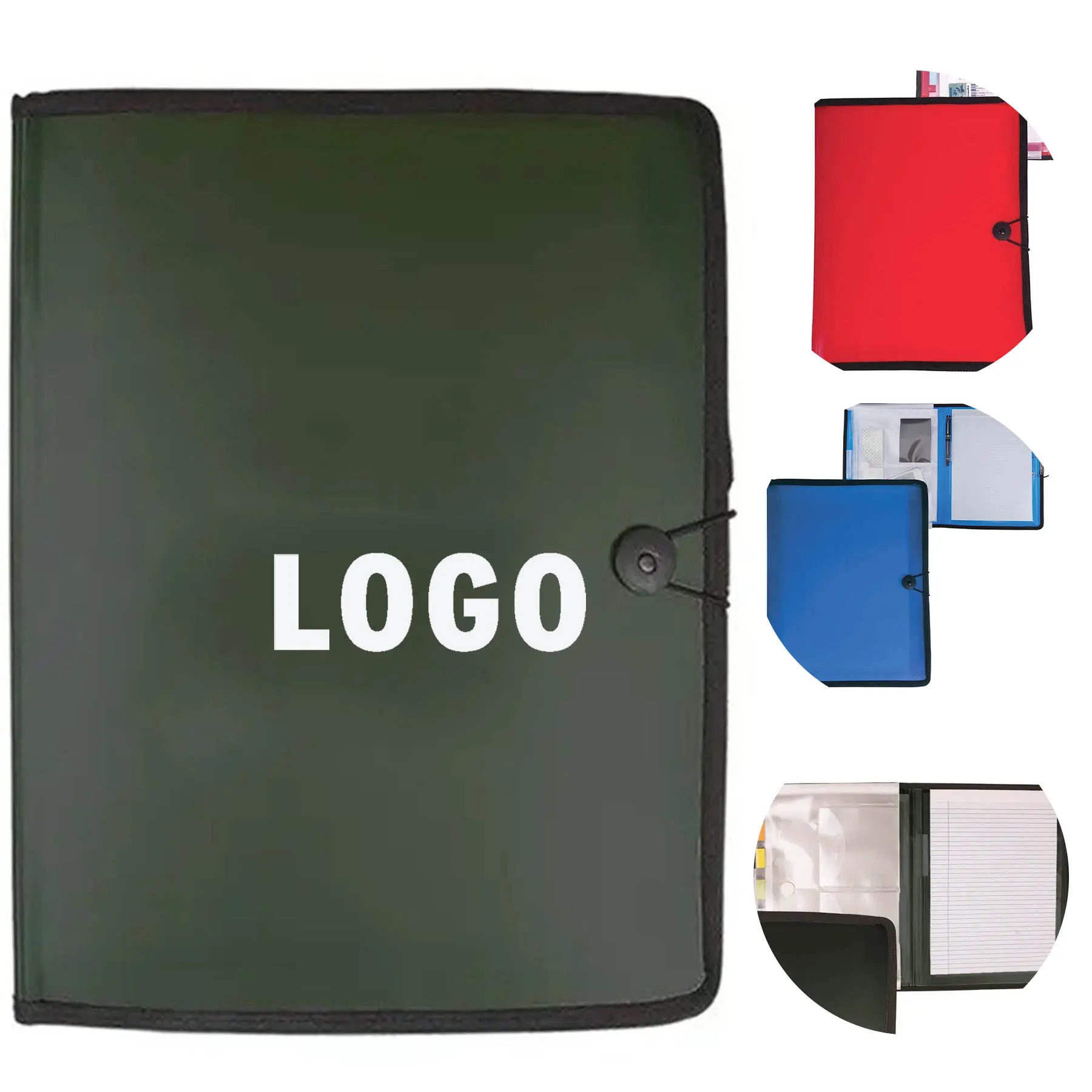 Executive Business Portfolio with Expandable File Organizer and Writing Pad 2