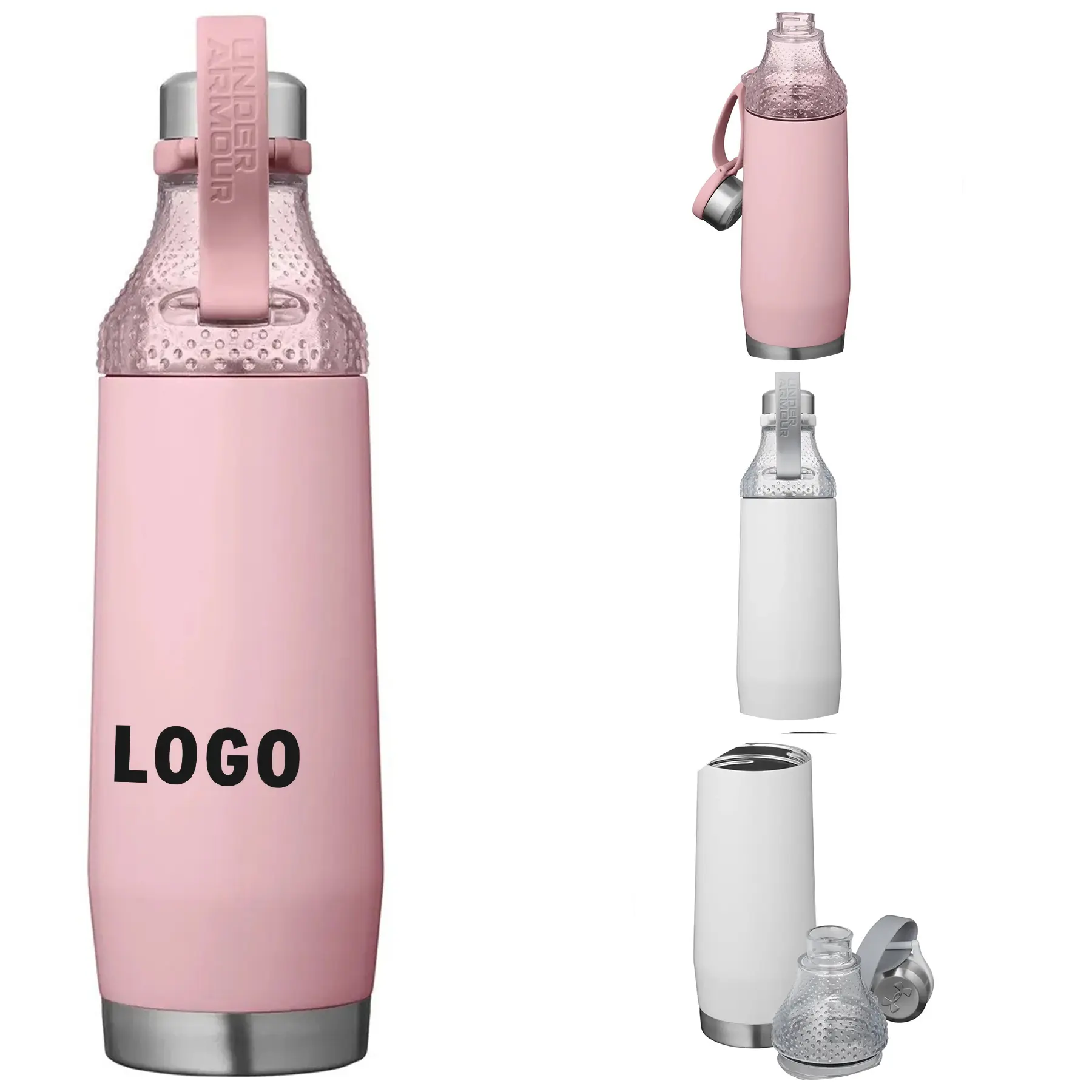 Convertible Lid Stainless Steel Vacuum Insulated Water Bottle Tumbler 2