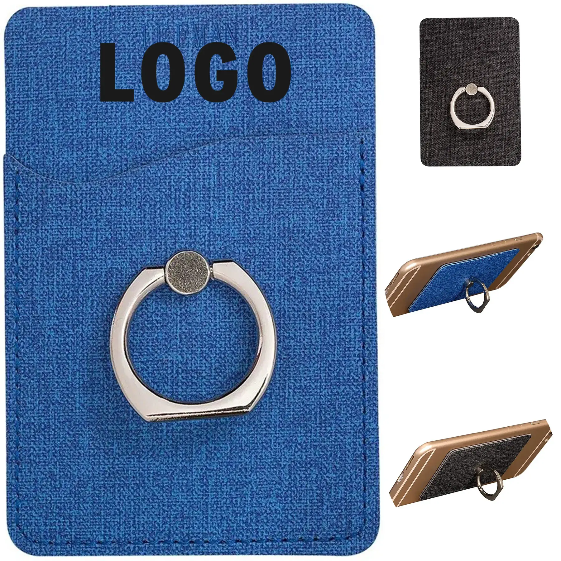 RFID Phone Wallet Metal Ring Stand 2