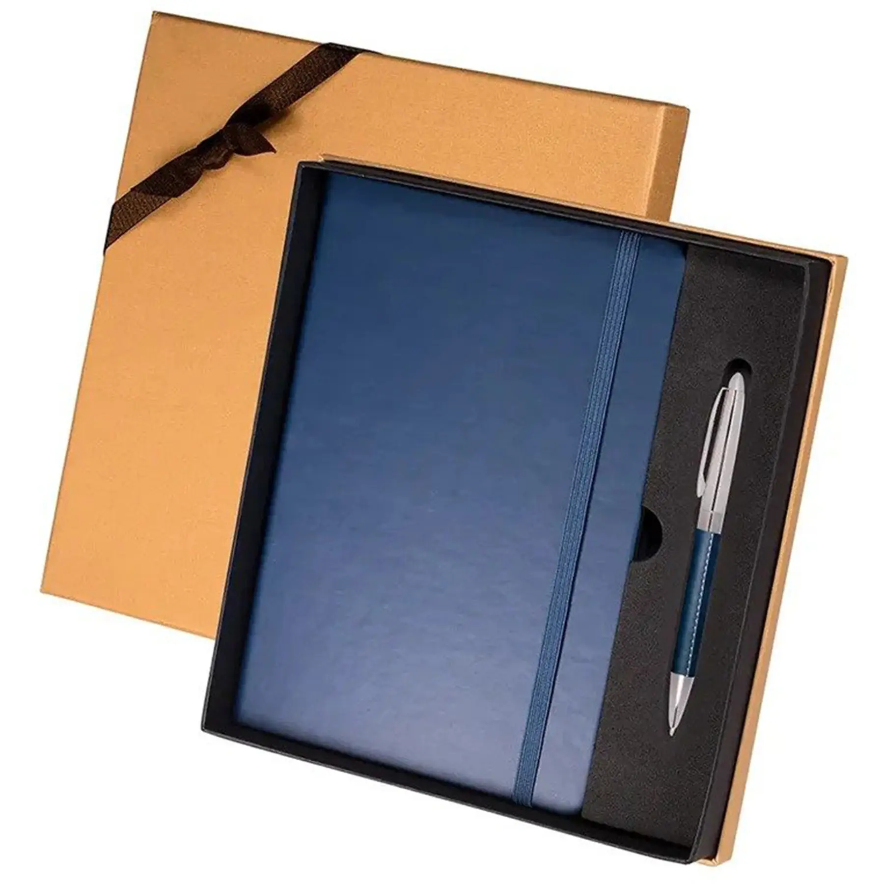 Elegant Faux Leather Notebook Pen Set Gift Box