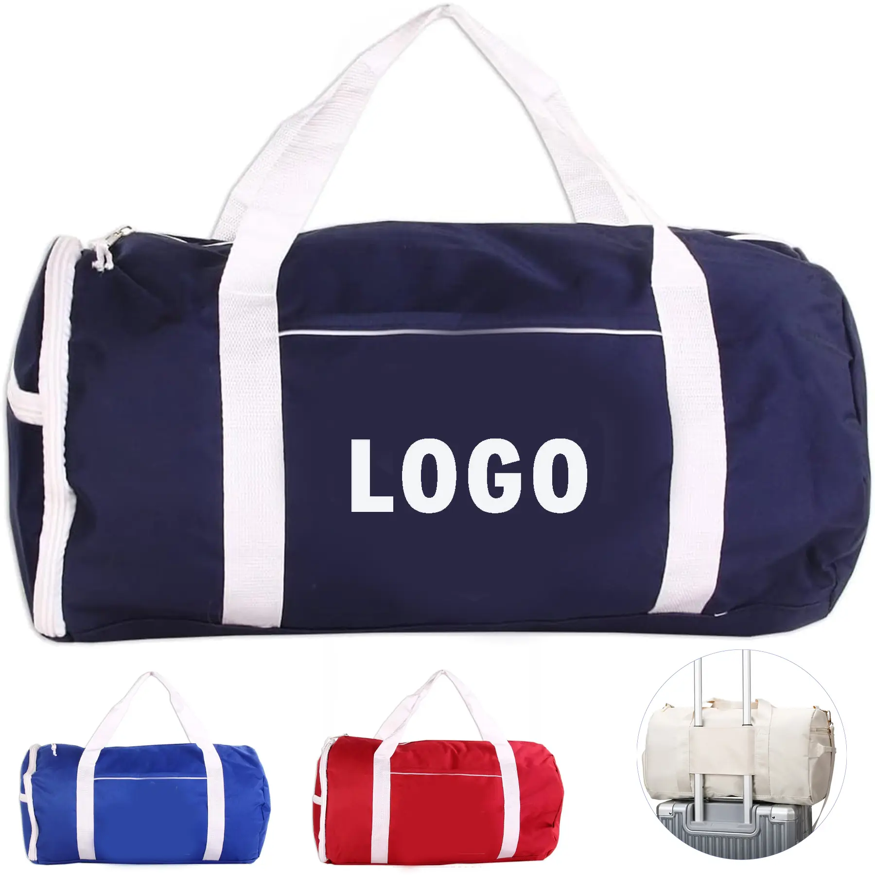 Classic Canvas Travel Duffel with Adjustable Strap 2