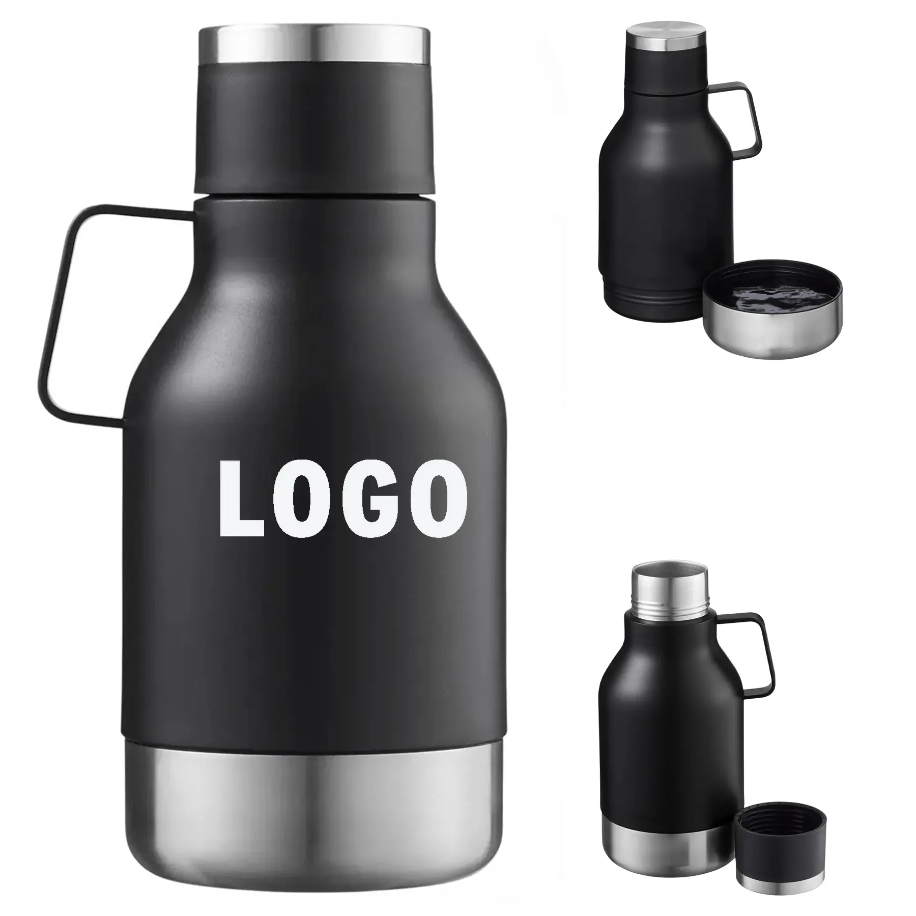 Double Wall Stainless Steel Water Bottle Pet Bowl 32 Oz 2