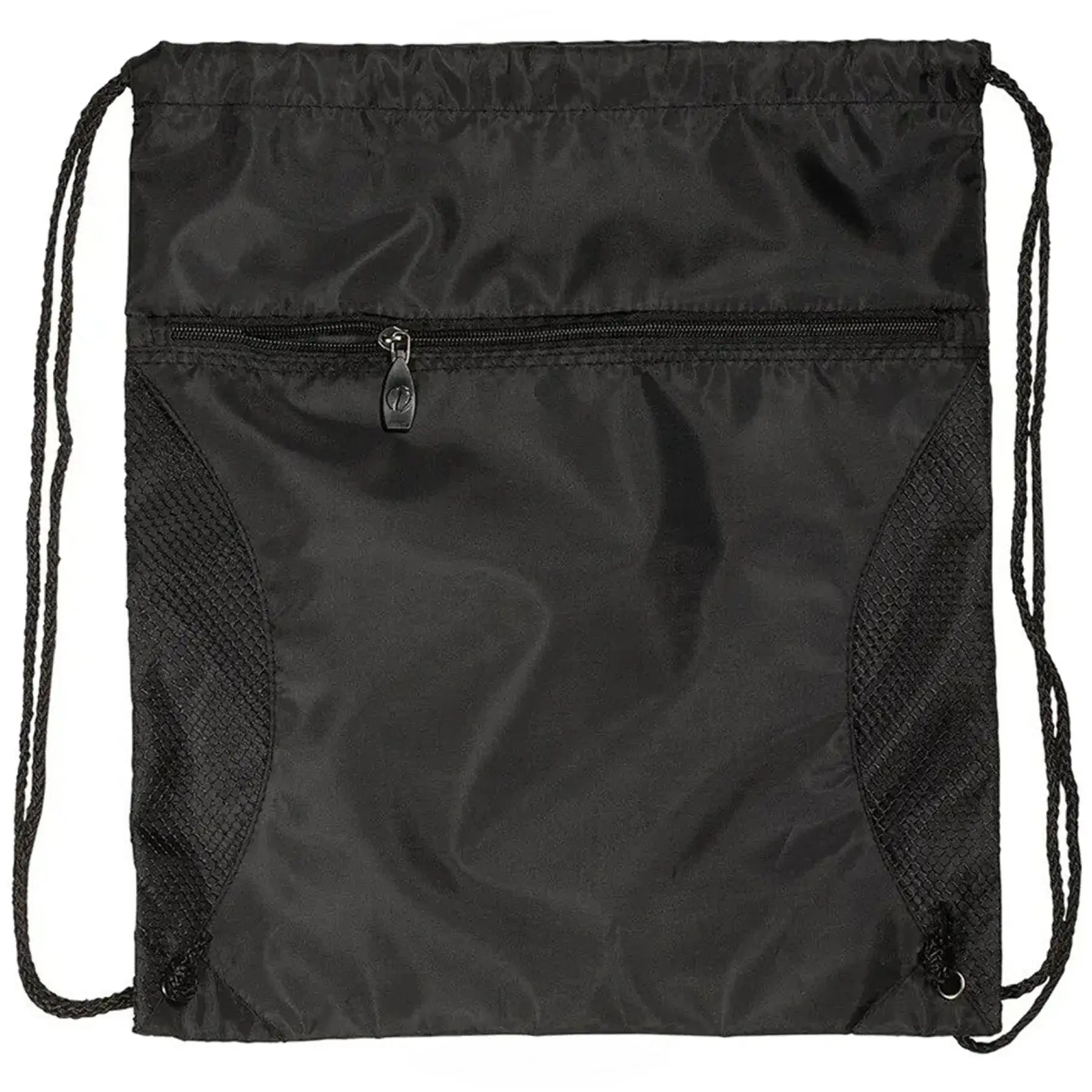 Ultralight Mesh Drawstring Backpack Front Zipper Pocket