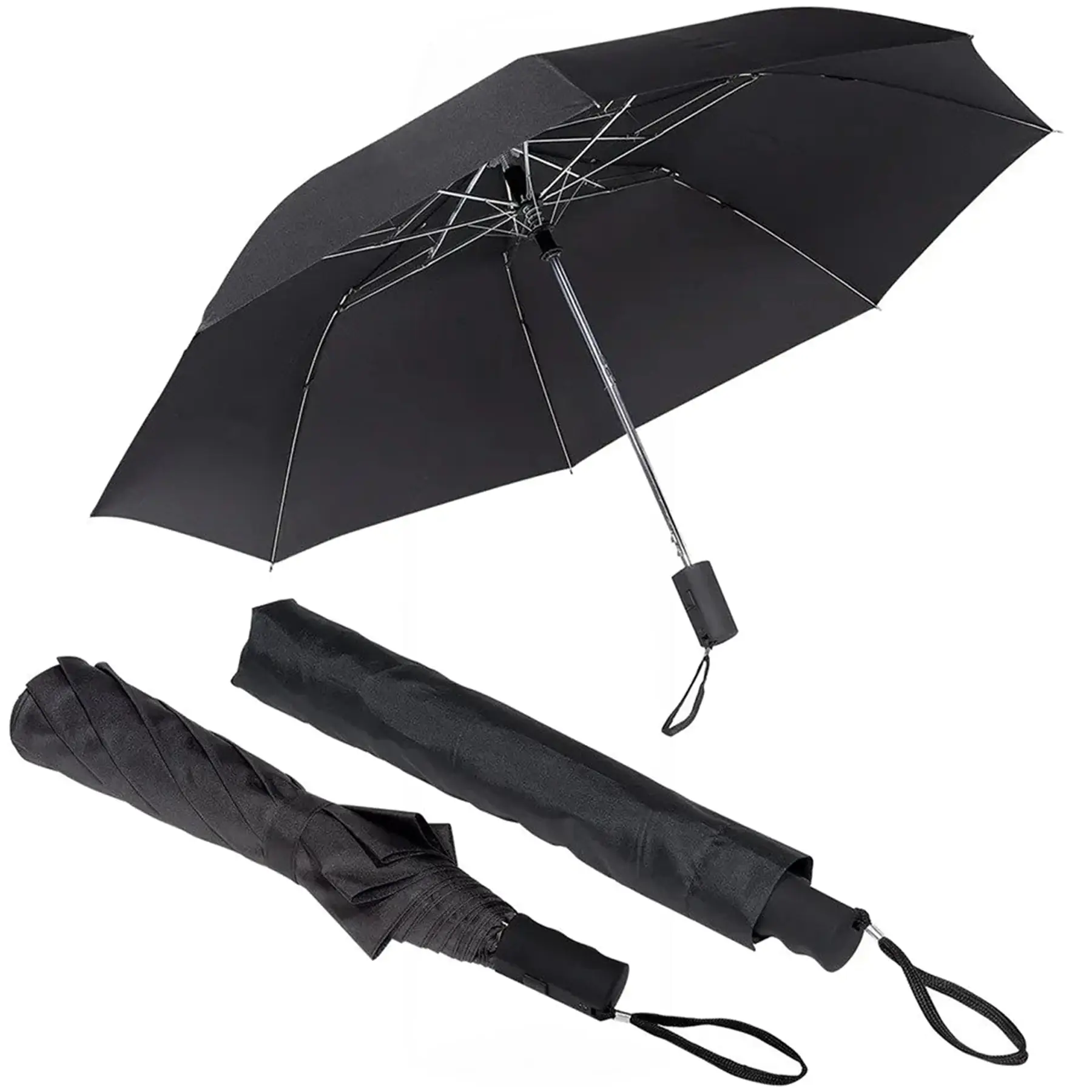 Arc Vented Auto Open Compact Windproof Folding Umbrella