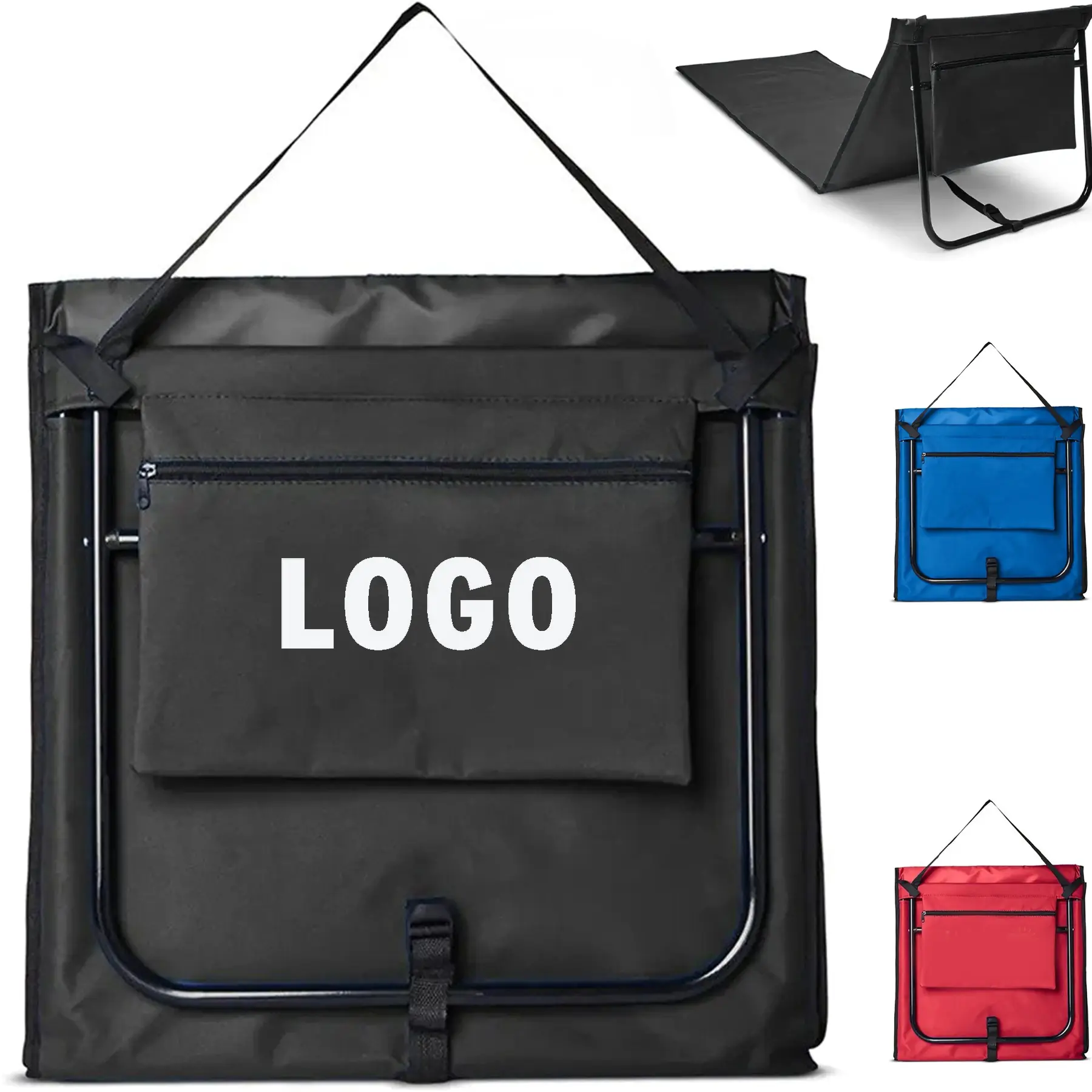 Portable Folding Beach Lounger Adjustable Backrest 2