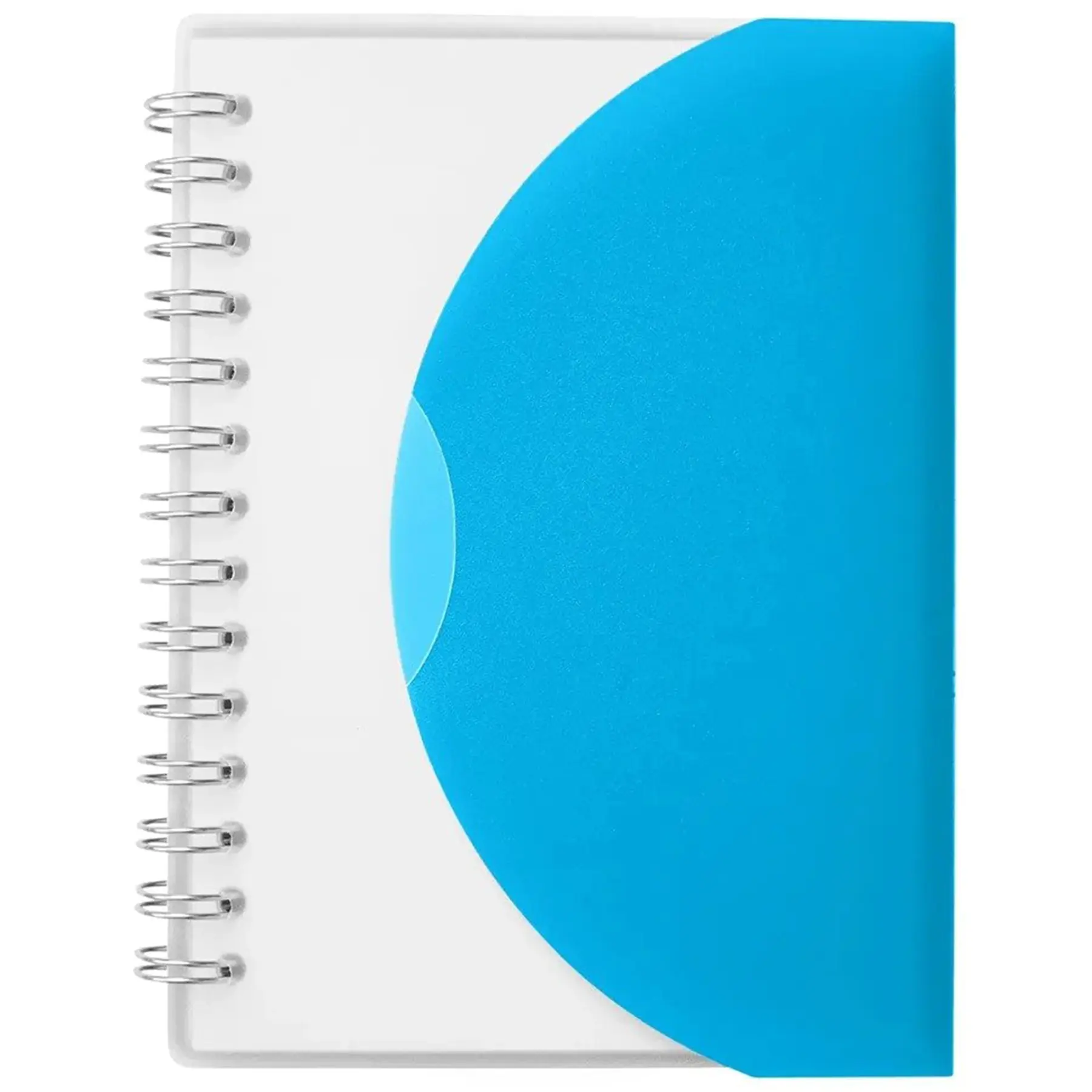 Flexible Polypropylene Spiral Notebook Fold Over Cover Lined Pages