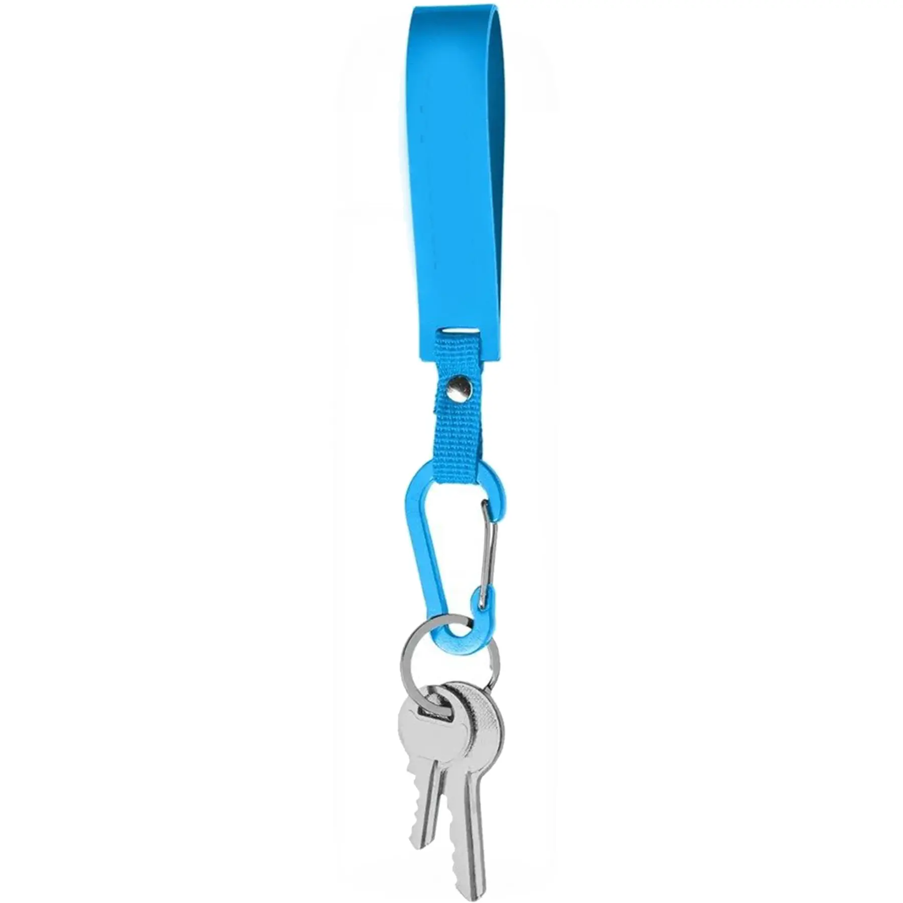 Colorful Finger Loop PU Keychain Carabiner