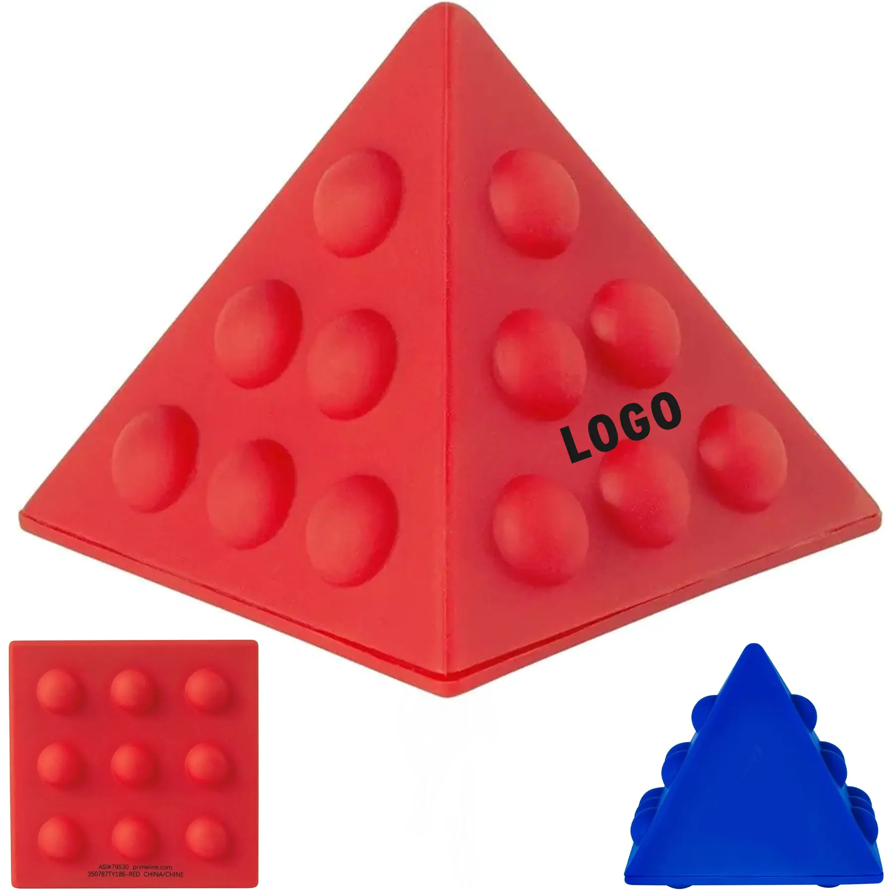 Silicone Pop Fidget Pyramid Stress Relief Toy 2