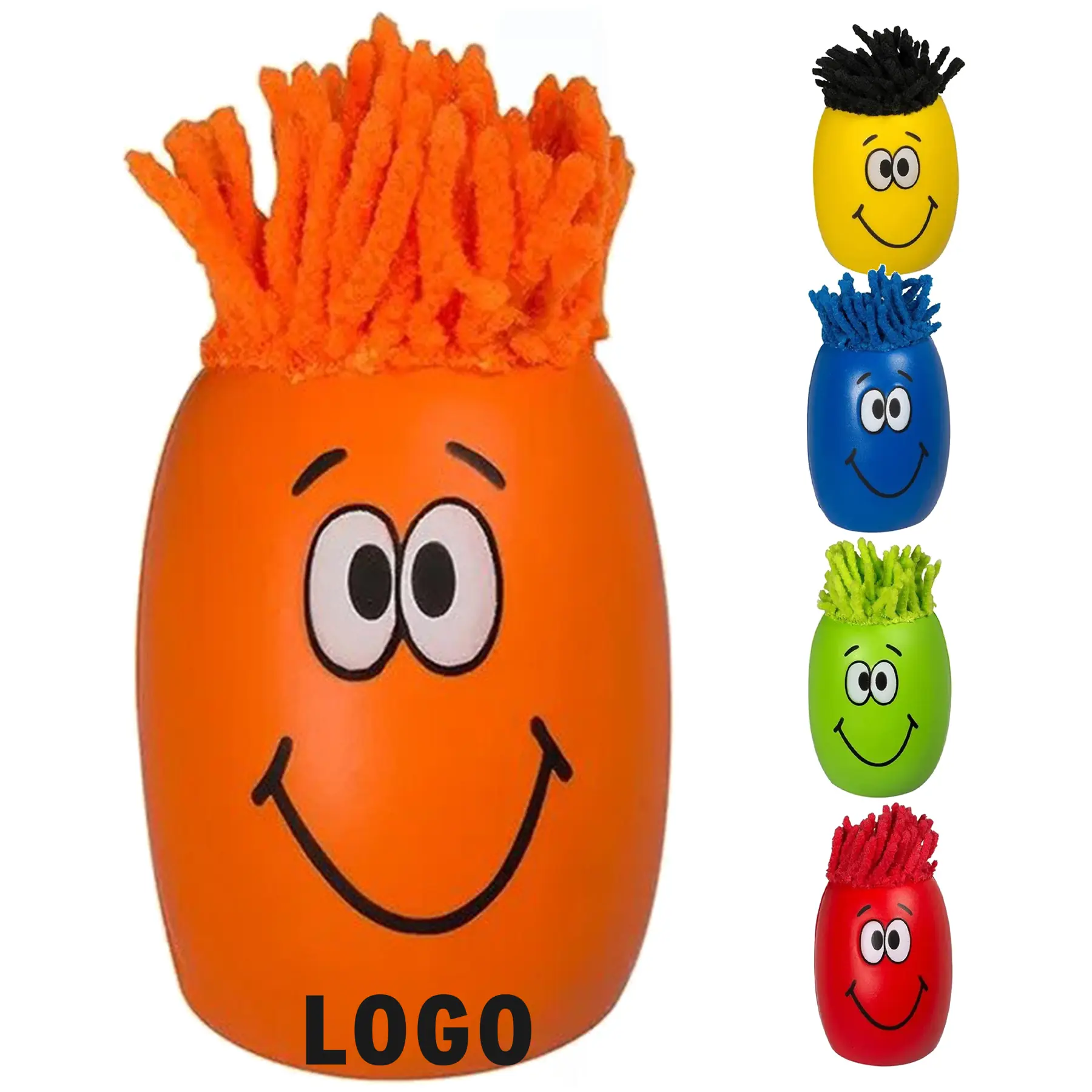 Smiling Oblong Microfiber Stress Ball Screen Cleaner 2