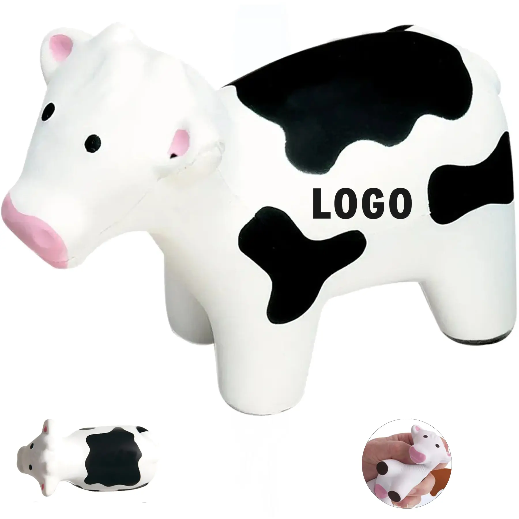 Custom Cow Shaped Stress Relief Squeeze Ball 2