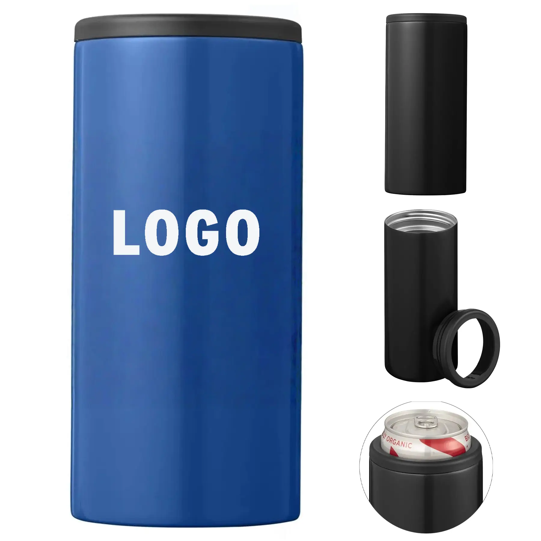 Stainless Steel Slim Can Cooler Double Wall Insulated 2