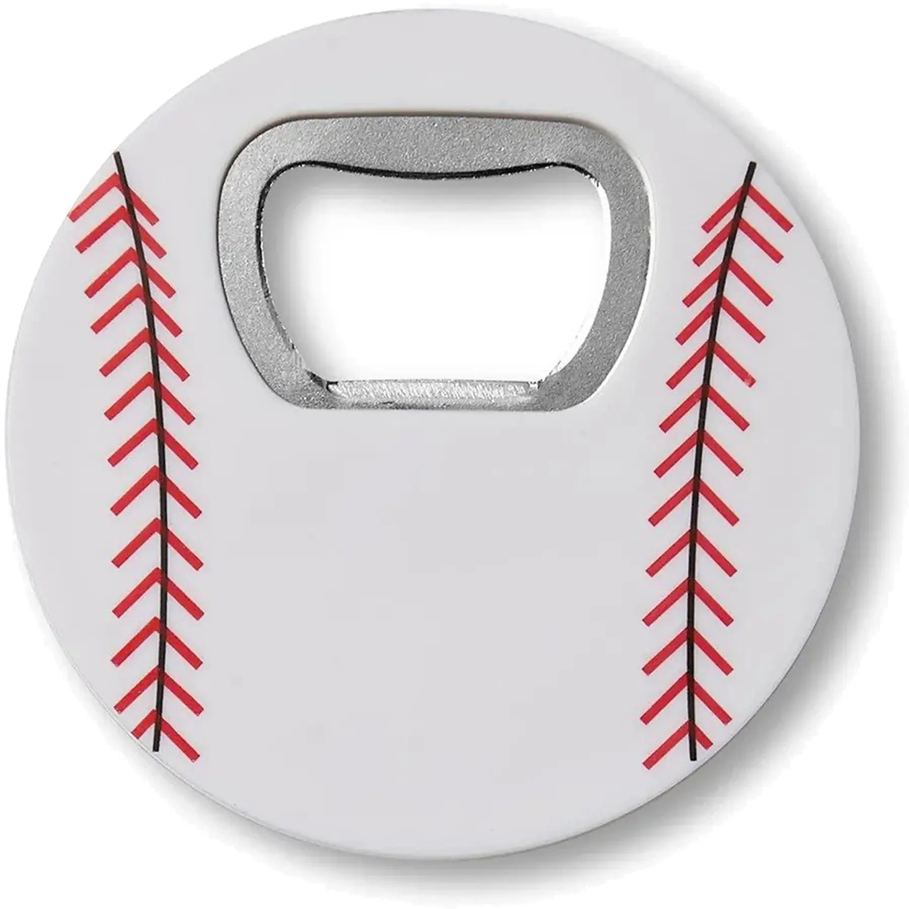 Baseball Shaped Bottle Opener Heavy Duty Magnet