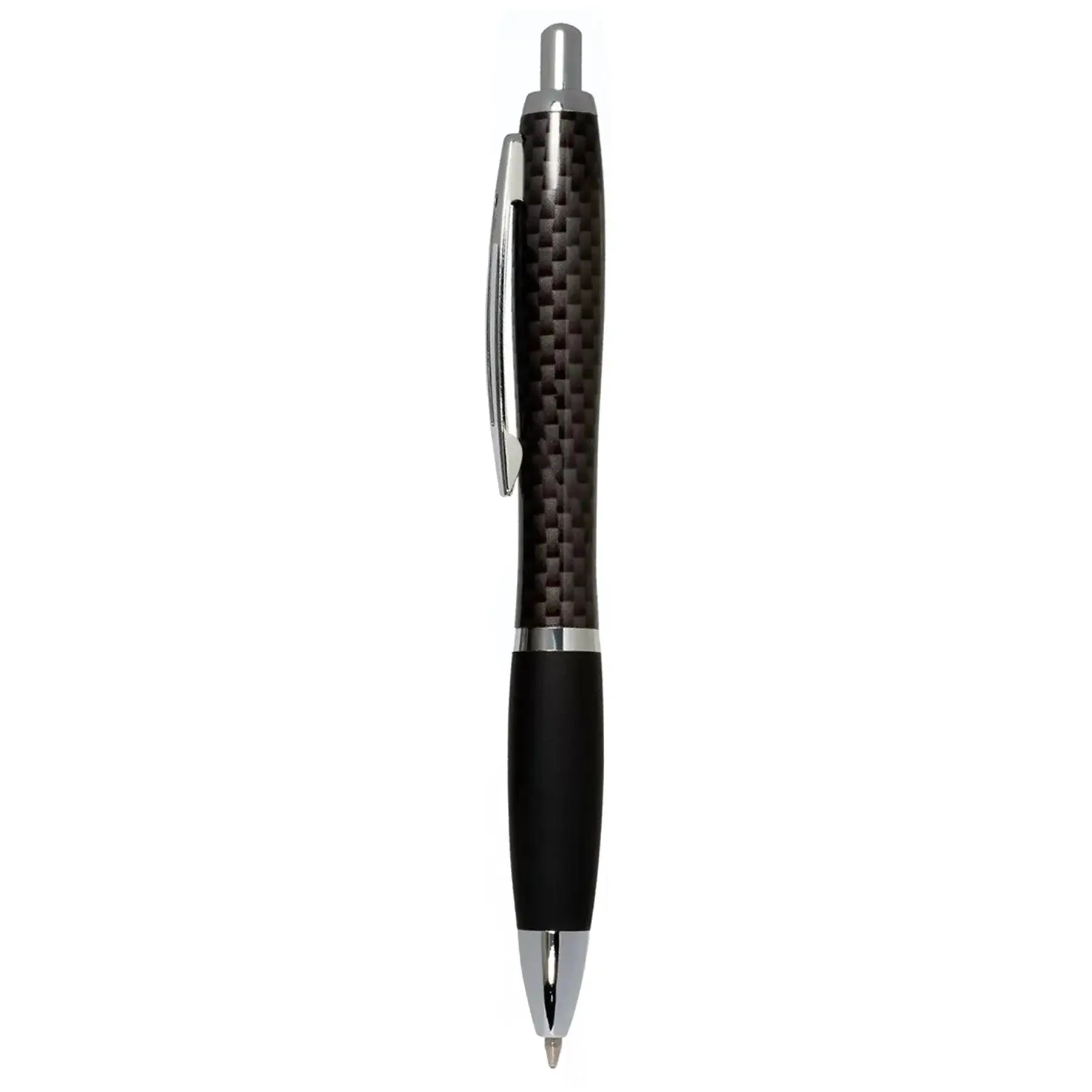 Carbon Fiber Aluminum Pen Retractable Black Medium Point
