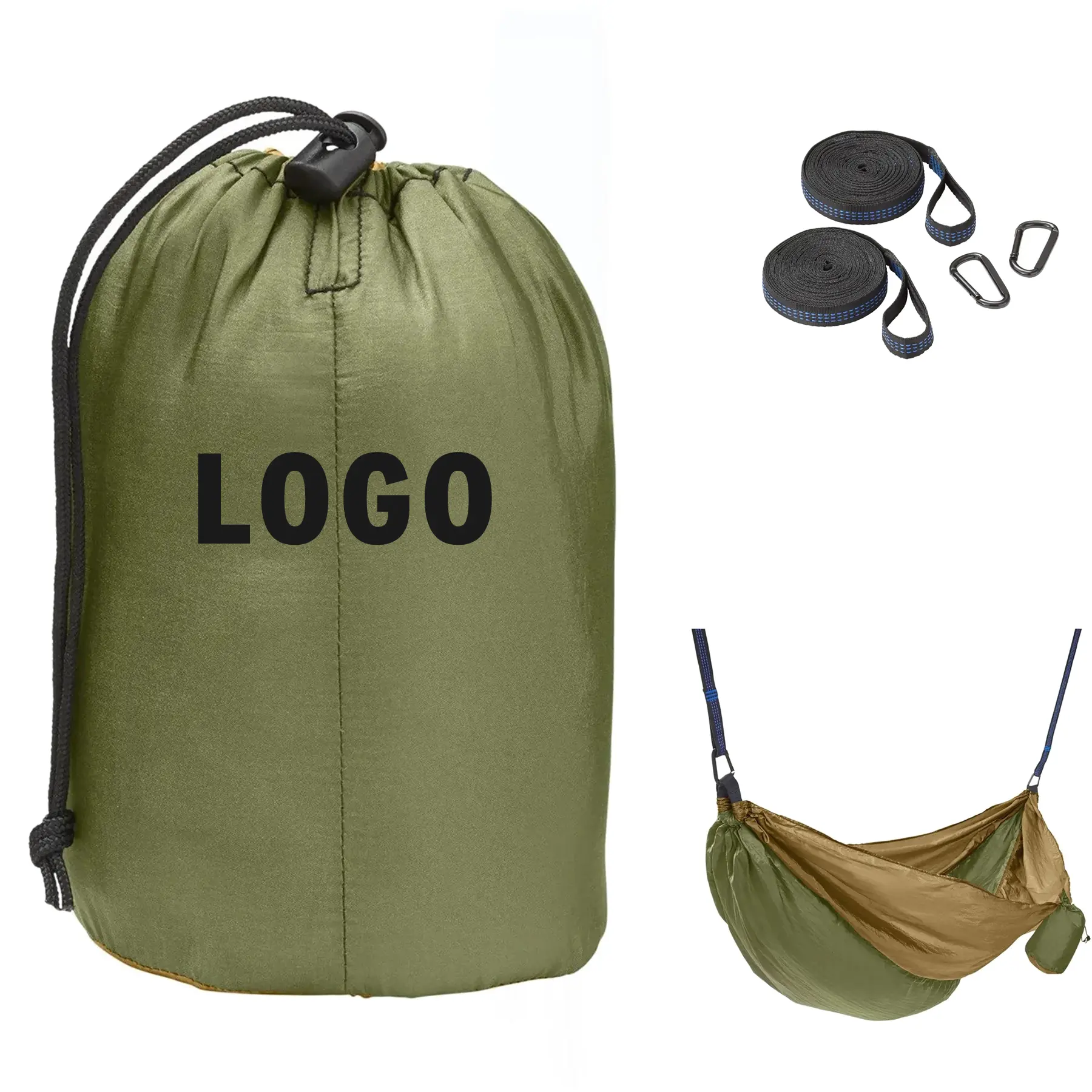 Ultralight Camping Hammock with Tree Straps, Portable Outdoor Double Hammock 2