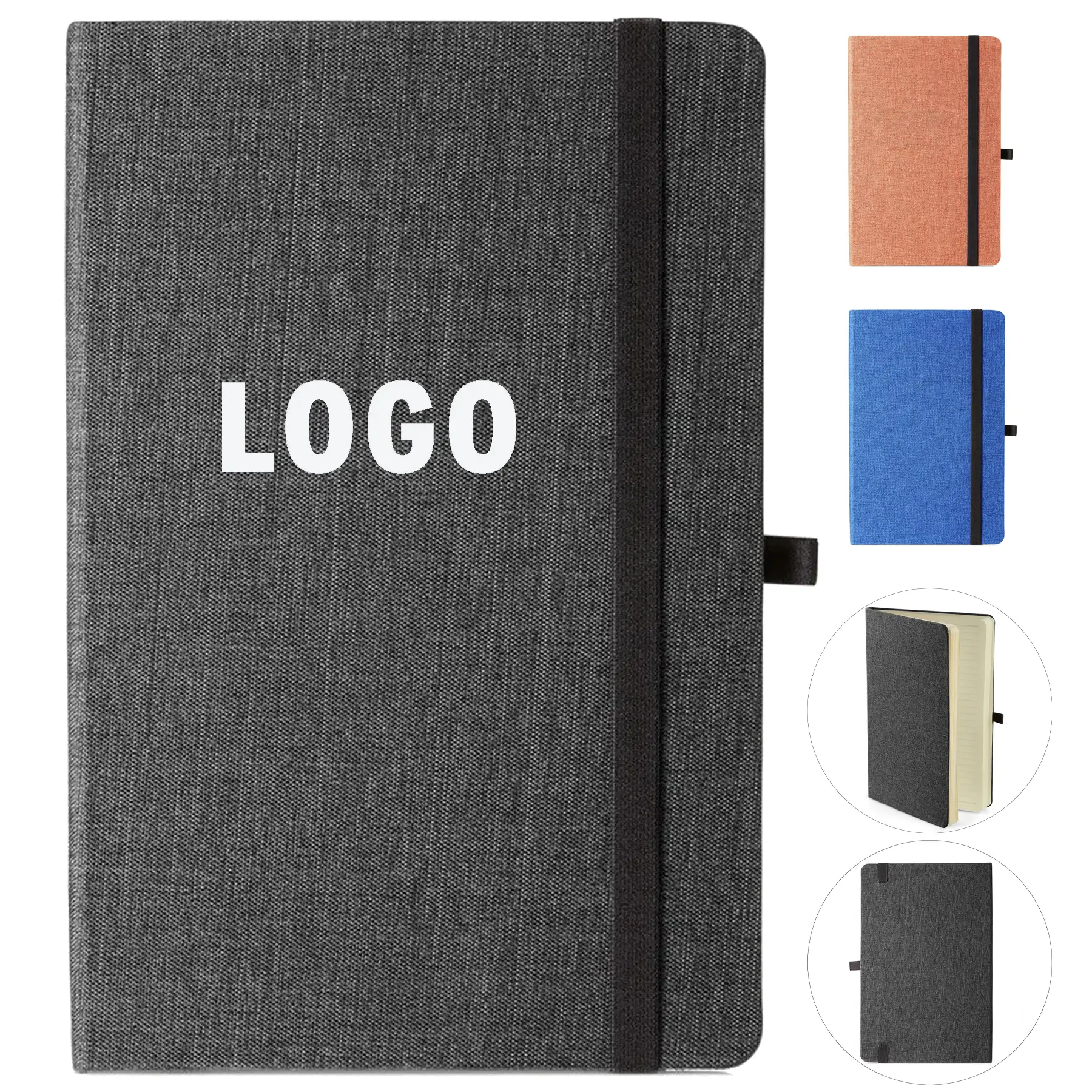 Snow Canvas Lined Journal Elastic Band 2