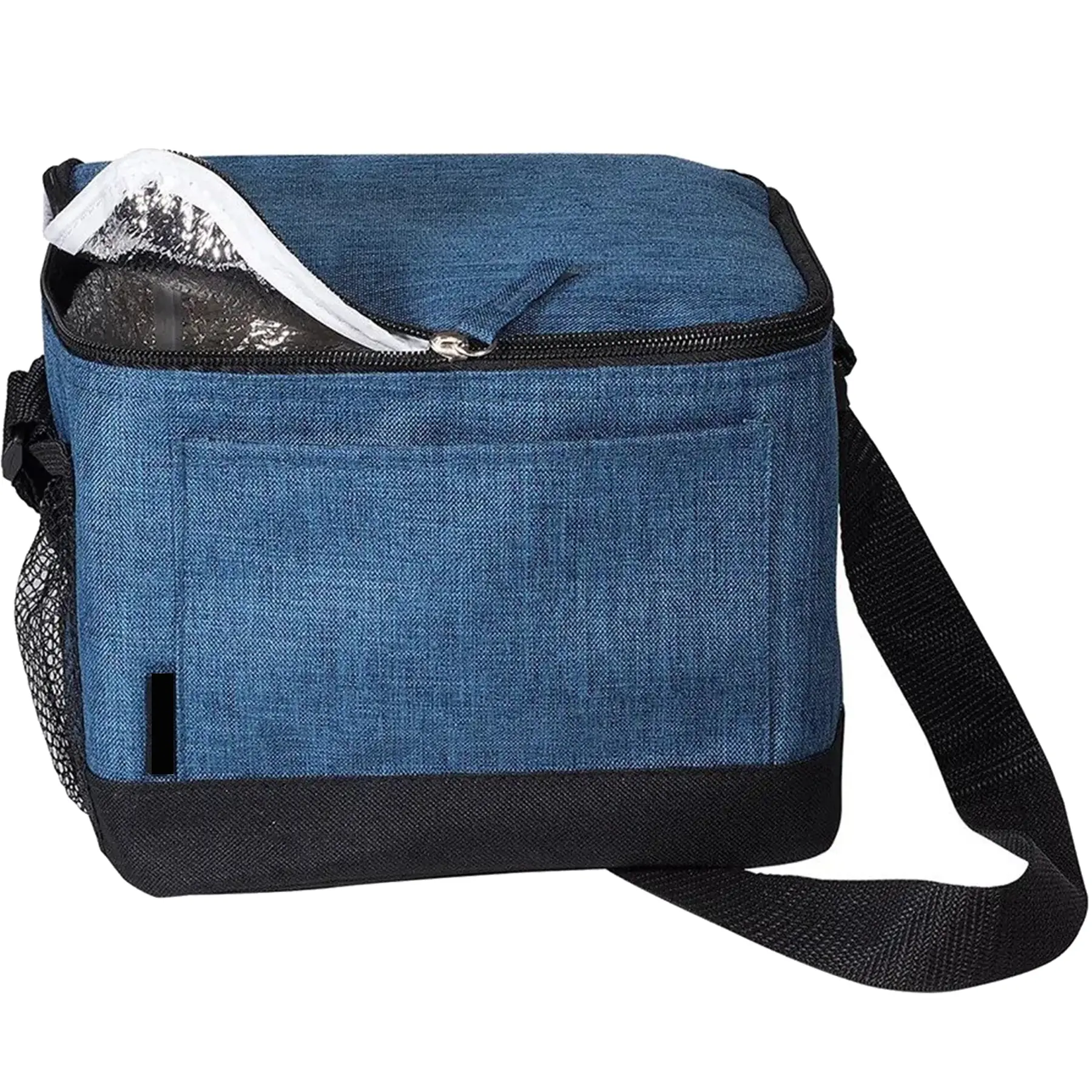 Two Tone Canvas 6 Can Lunch Cooler Bag