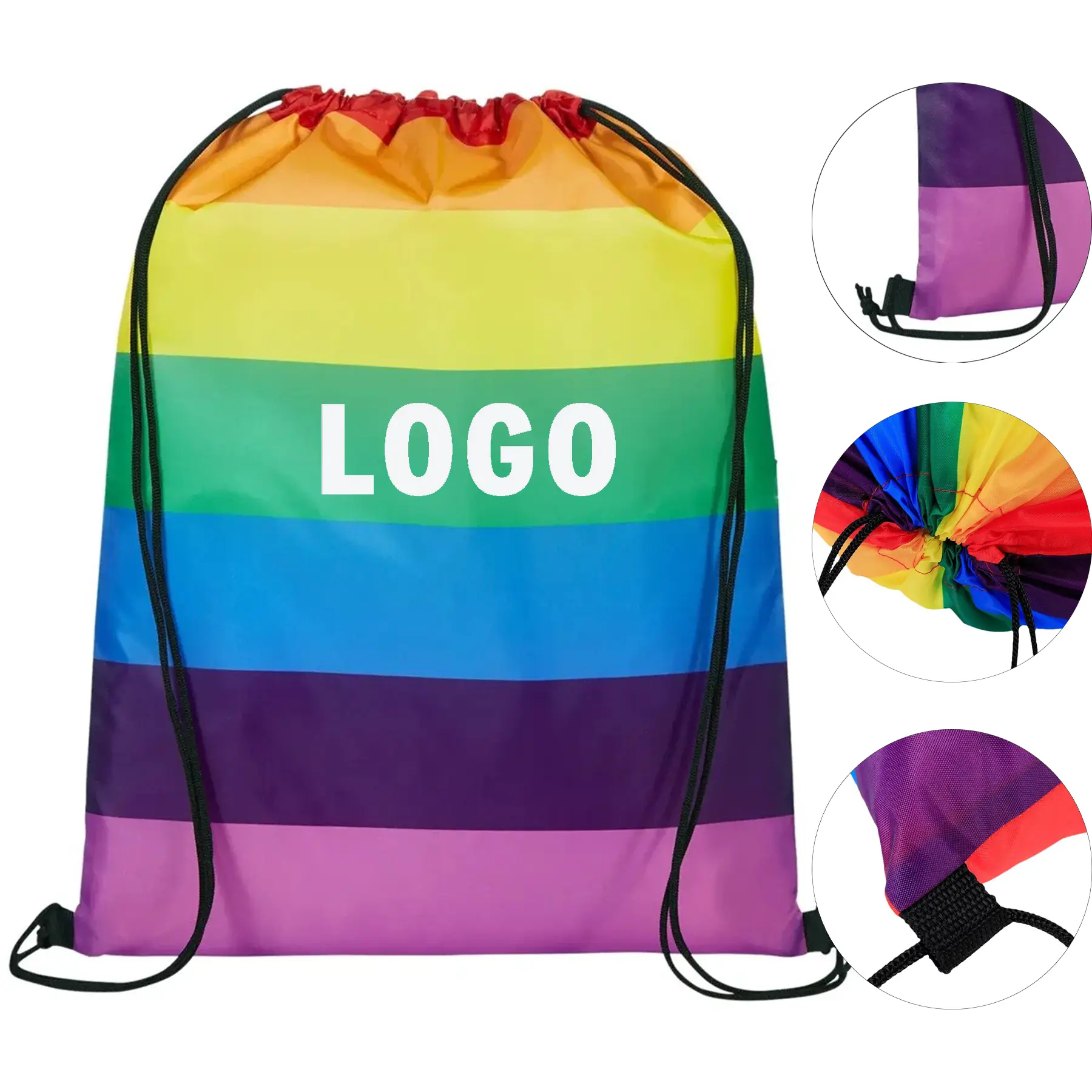 Rainbow Pride Drawstring Sack 2