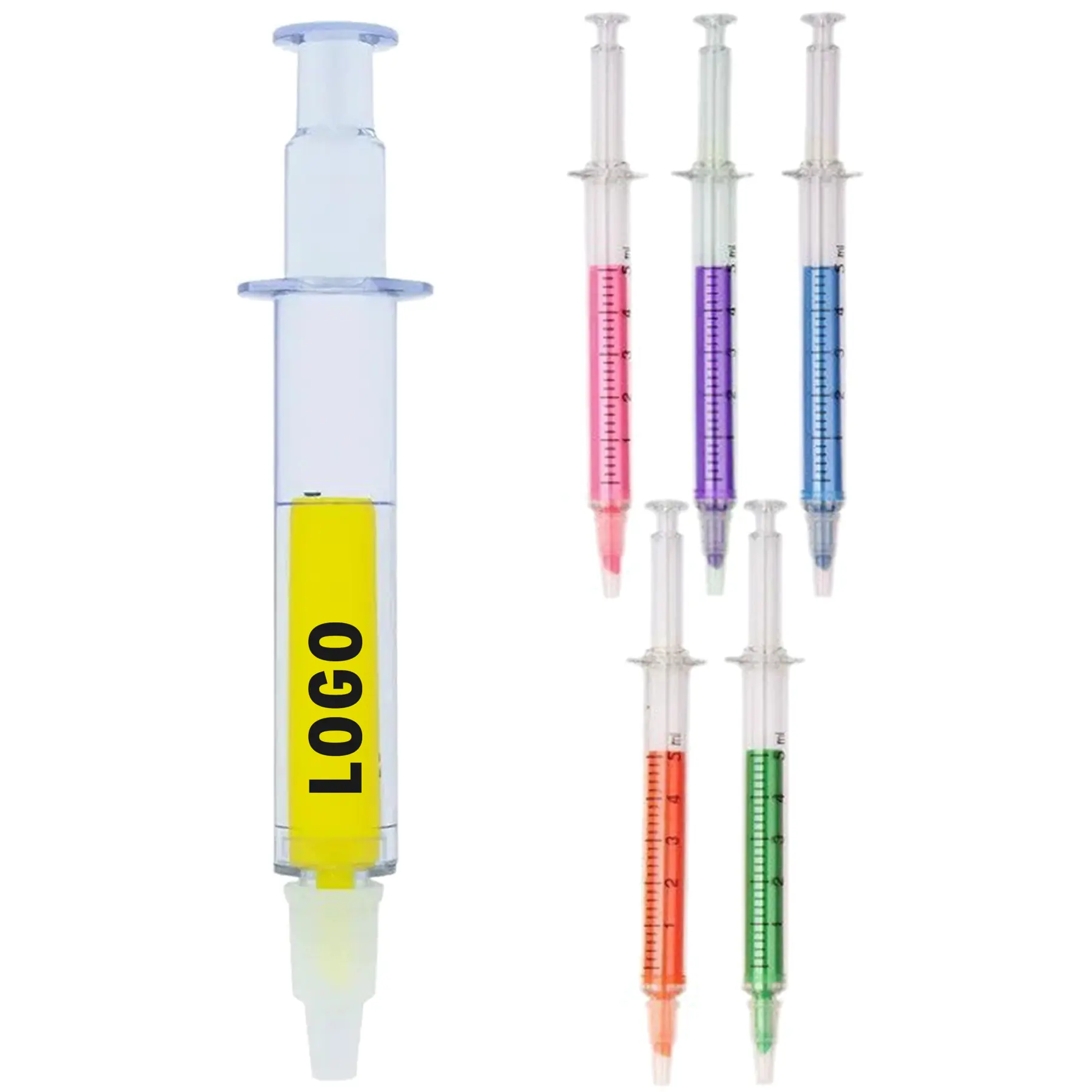 Syringe Shape Neon Yellow Highlighter Medical Education Supply 2