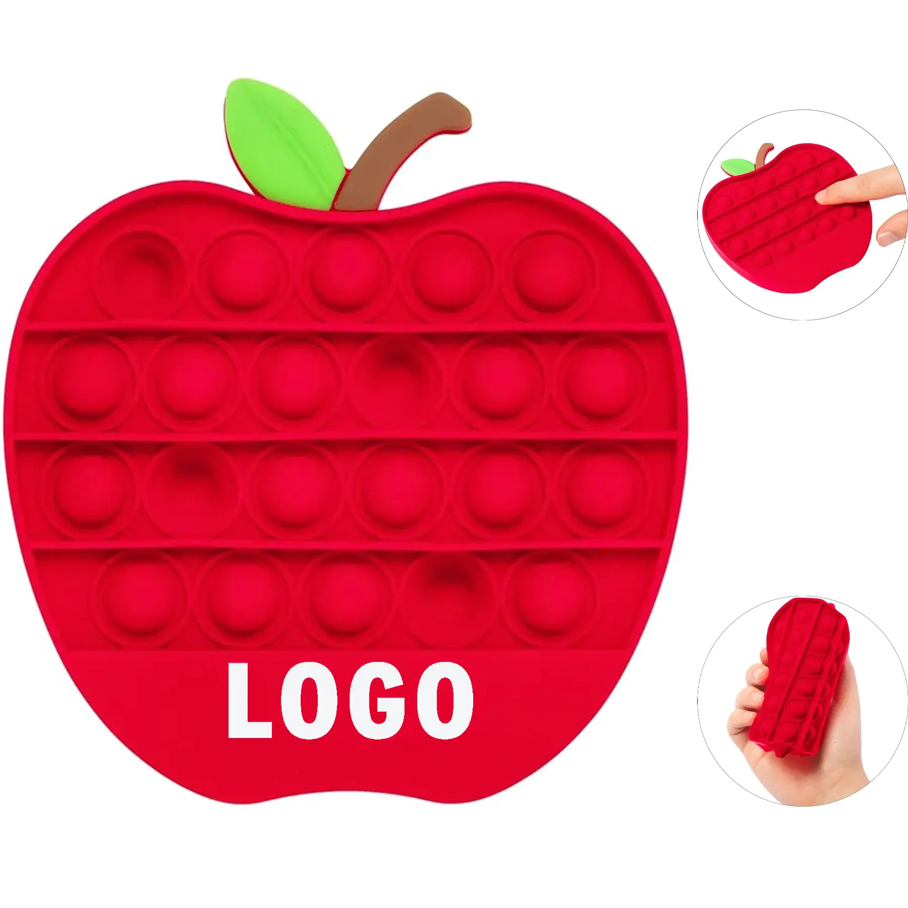 Silicone Apple Pop Bubble Fidget Toy 2