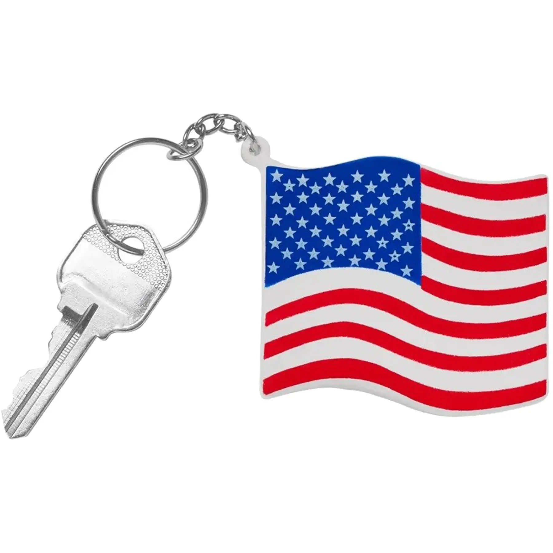 Patriotic USA Flag Stress Ball Keychain