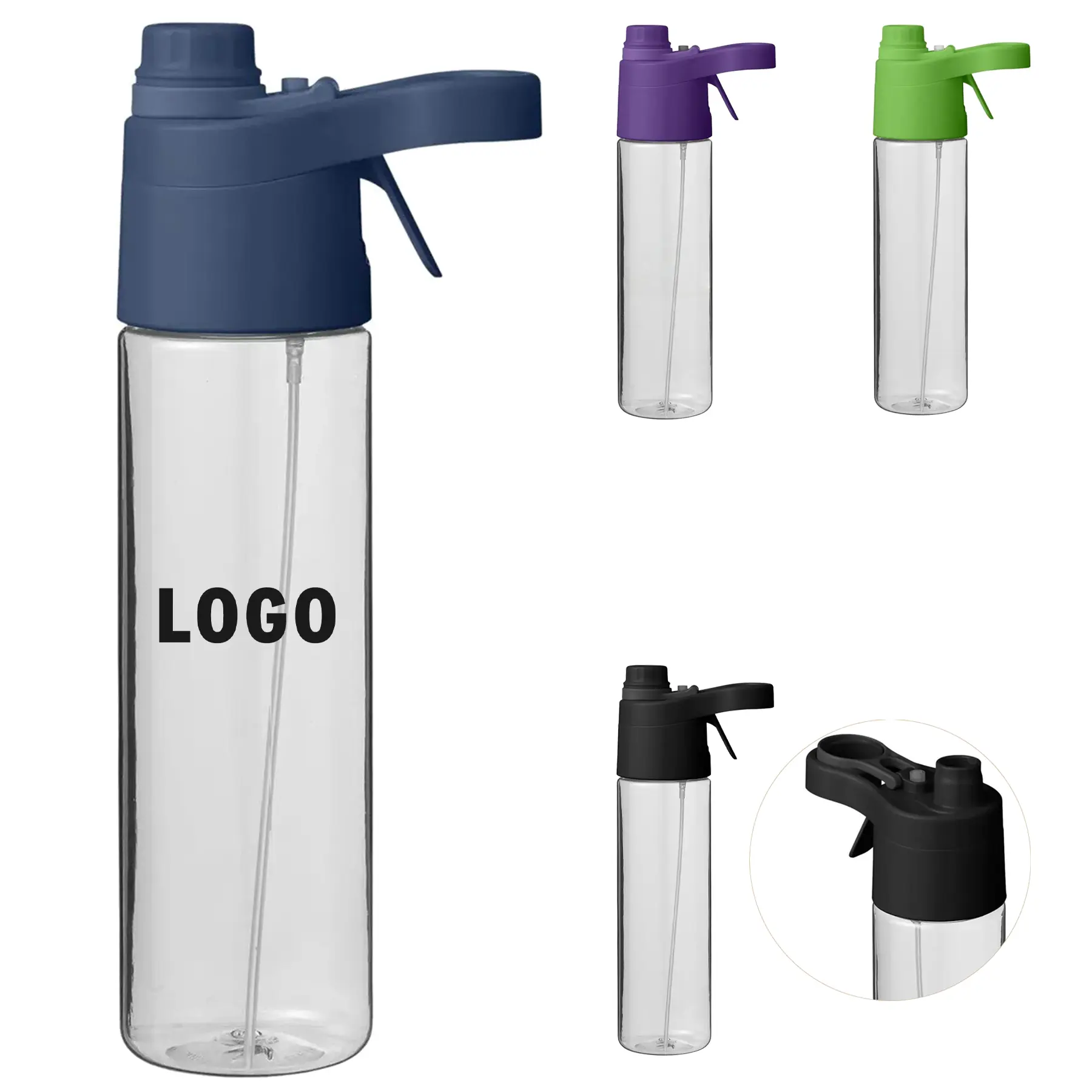 20 Oz Mist Spray Water Bottle Portable Hydration 2
