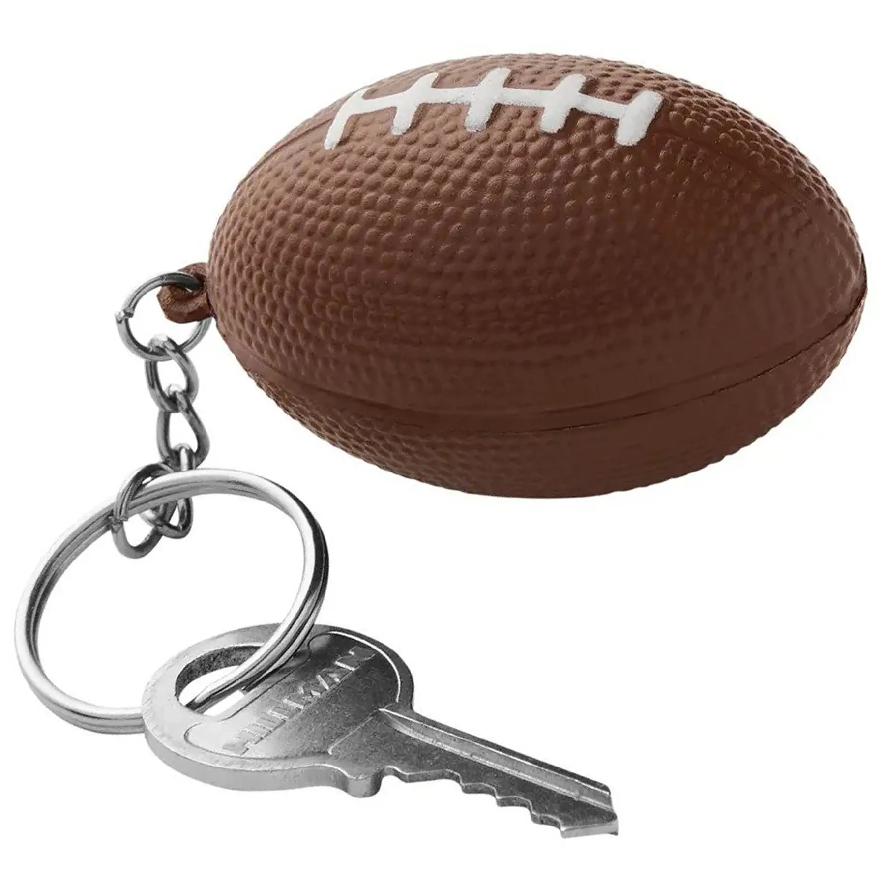 Sporty Football Stress Reliever Keychain
