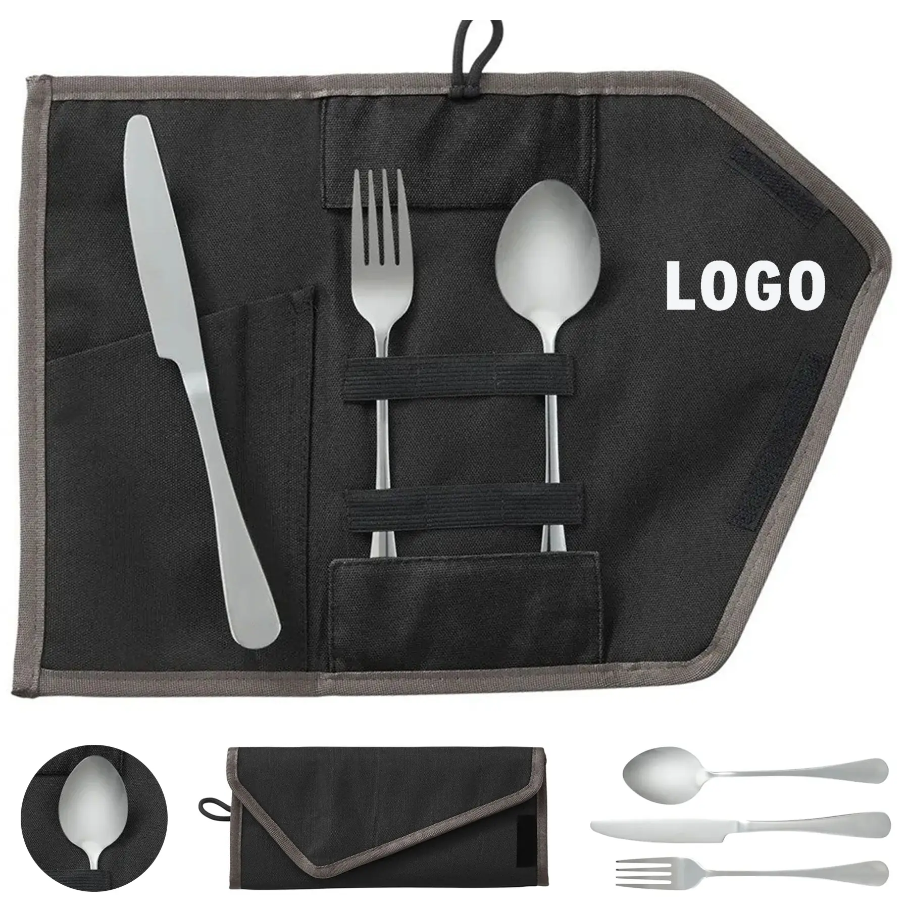 Eco Friendly Reusable Stainless Steel Cutlery Travel Case Set 2