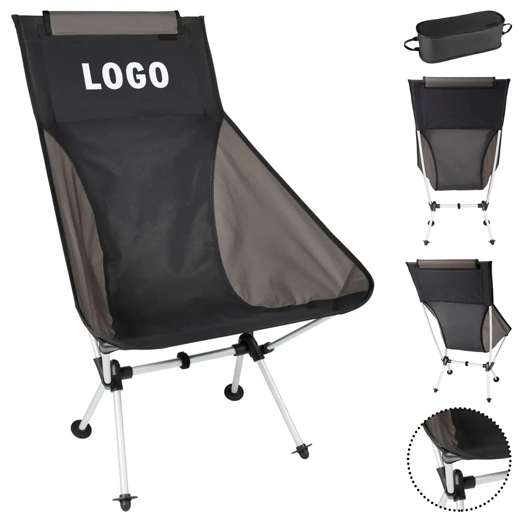 Ultralight Foldable Outdoor Travel Seat with Padded Headrest 2