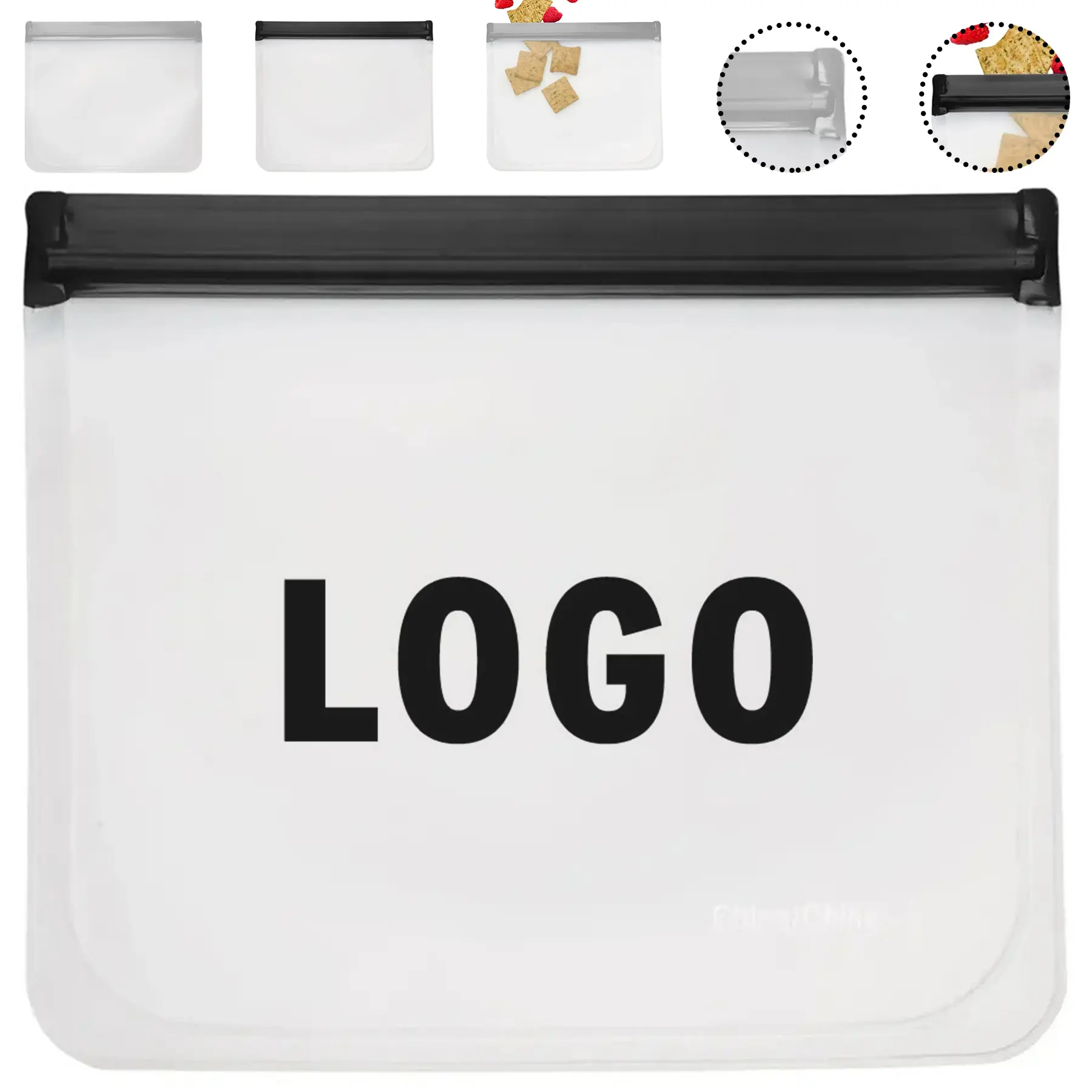 Eco Friendly Reusable Food Bags Slide Seal 2
