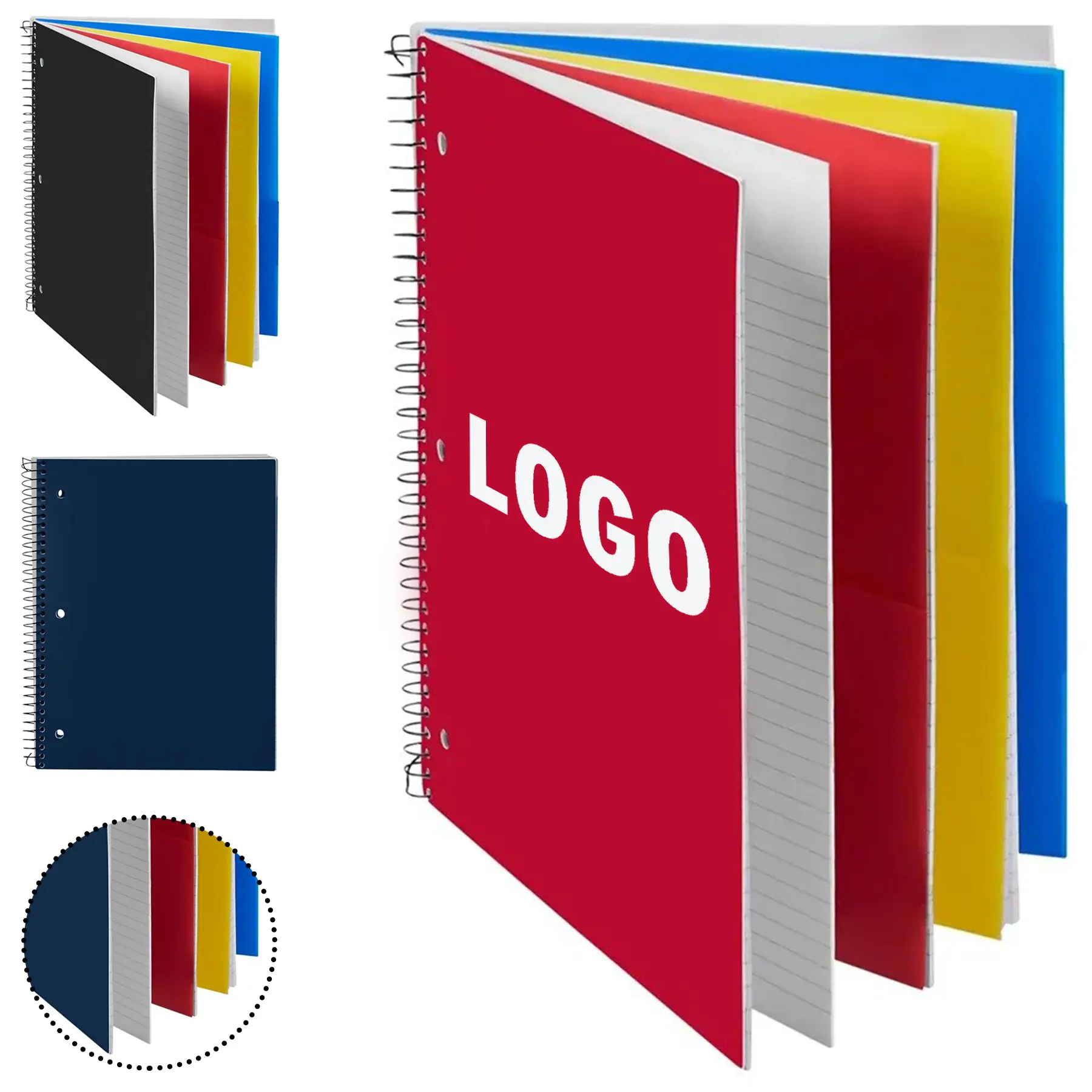Spiral Notebook 5 Tab Dividers College Ruled 2