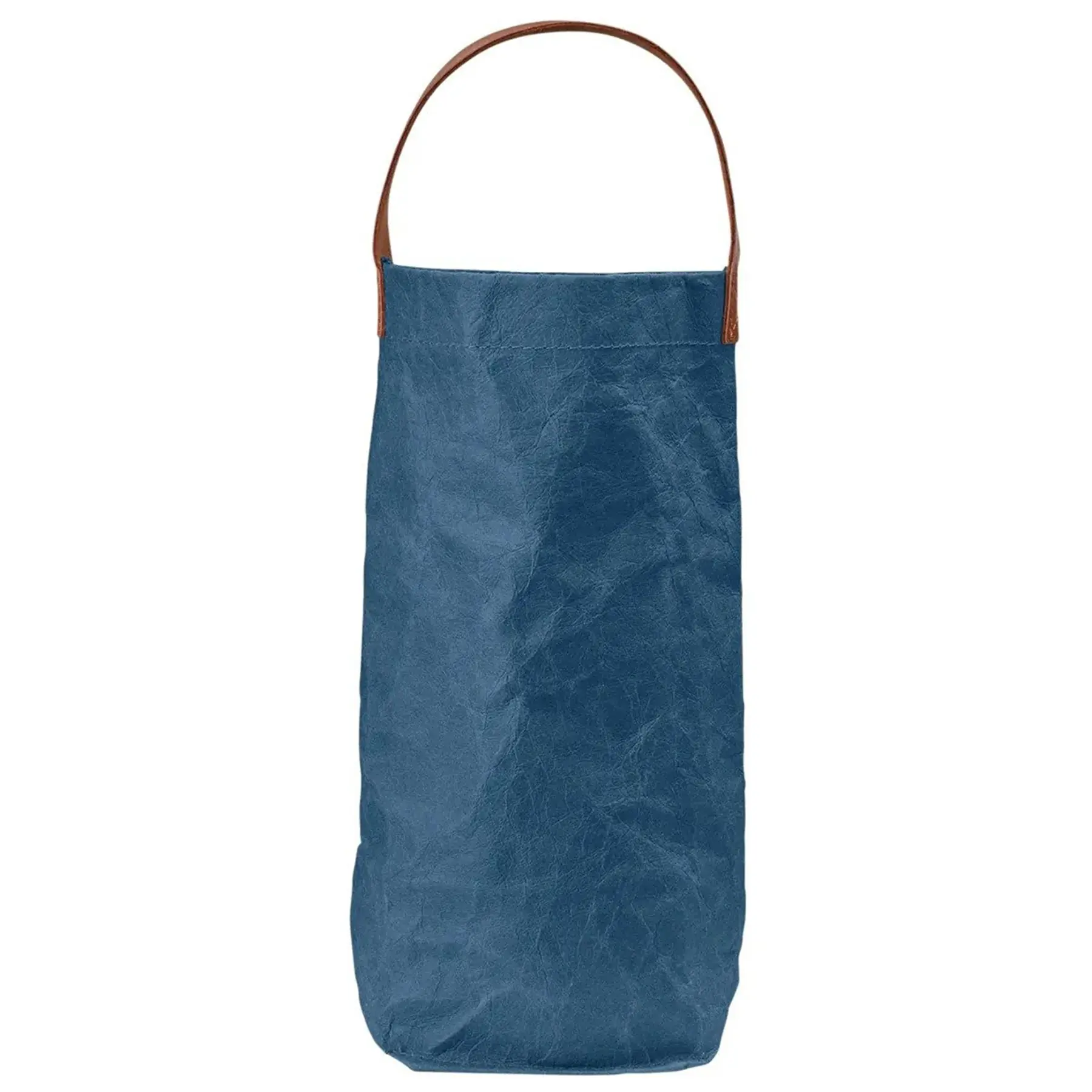 Washed Kraft Paper Wine Tote Bag Sturdy Handle Reusable
