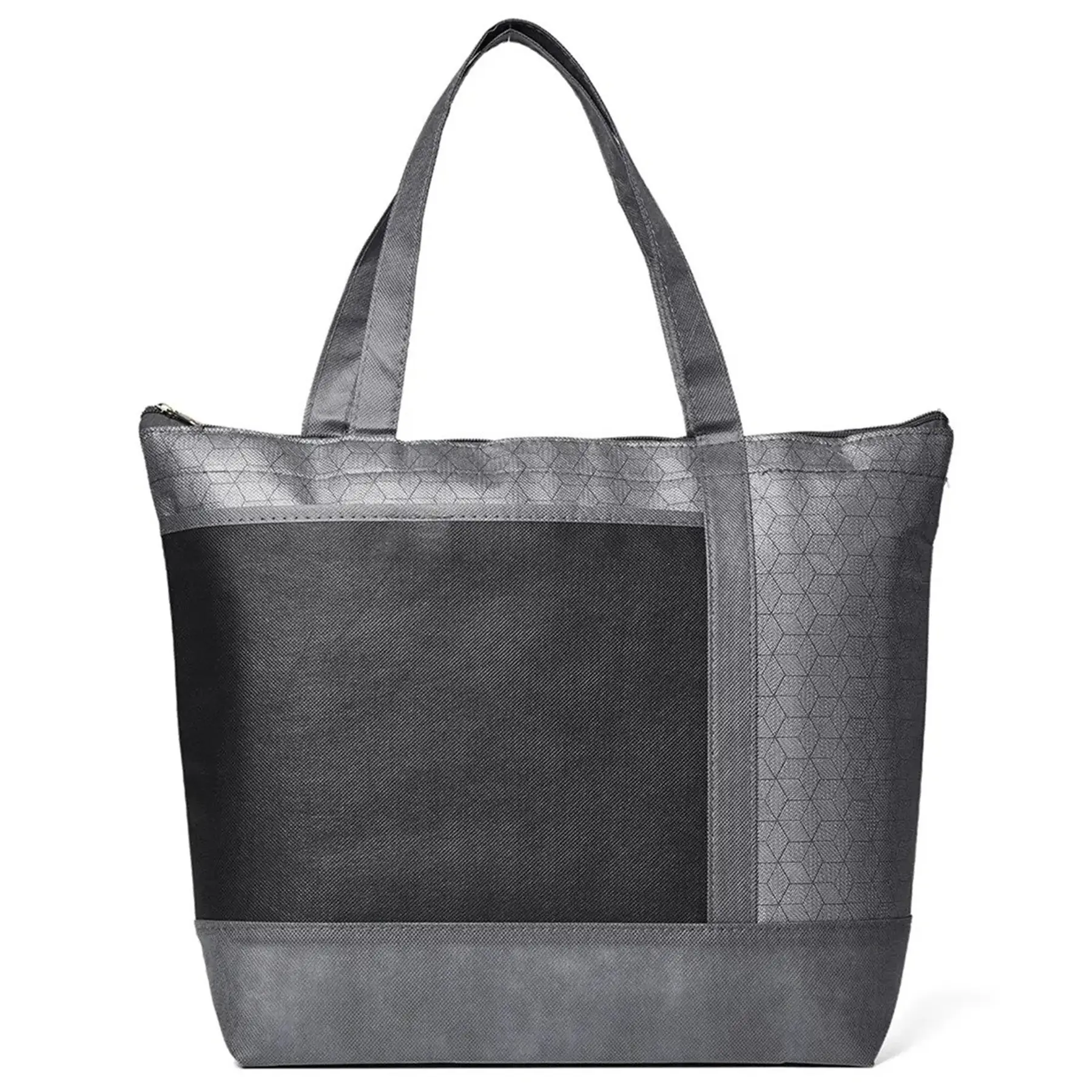Geometric Nonwoven Insulated Cooler Tote Bag