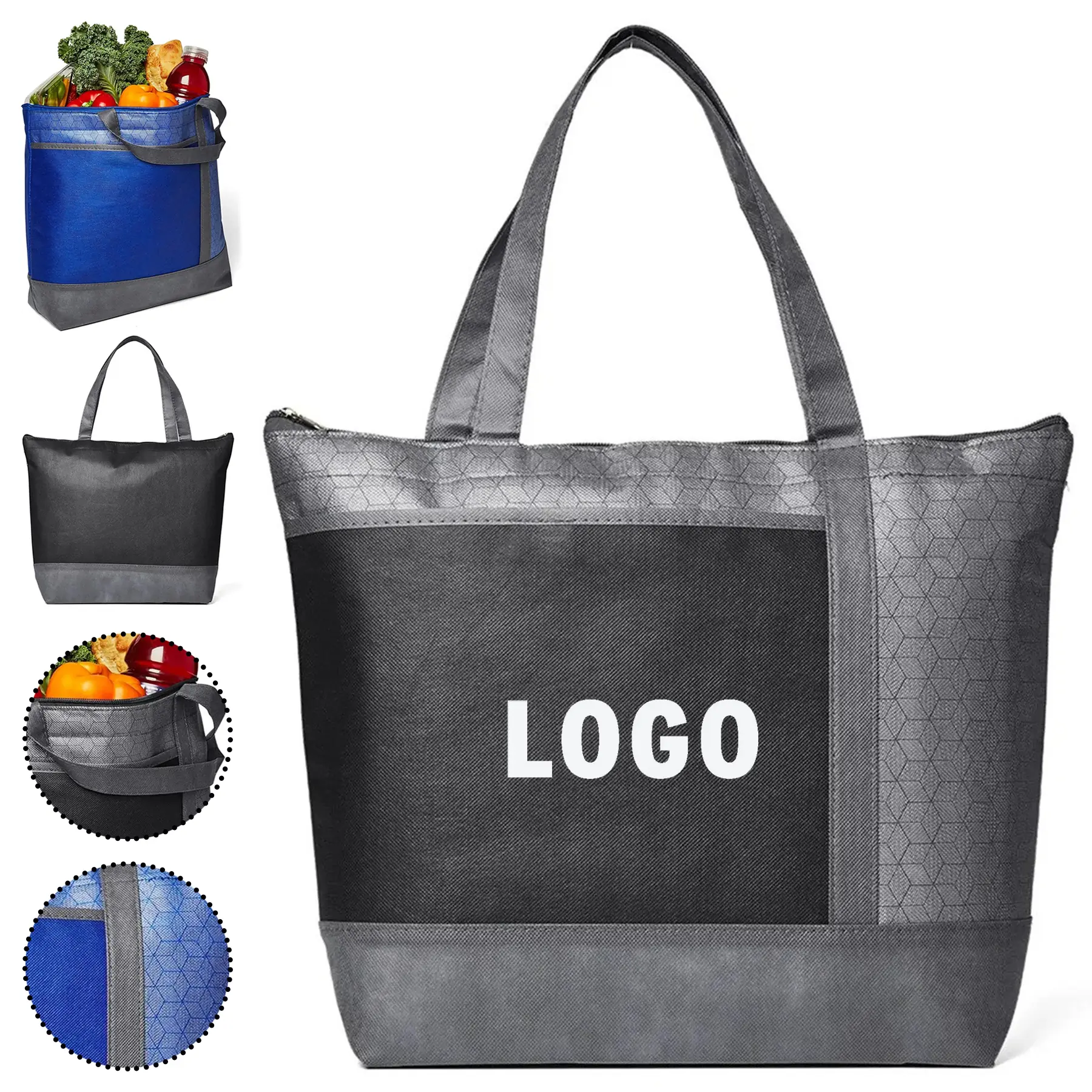 Geometric Nonwoven Insulated Cooler Tote Bag 2