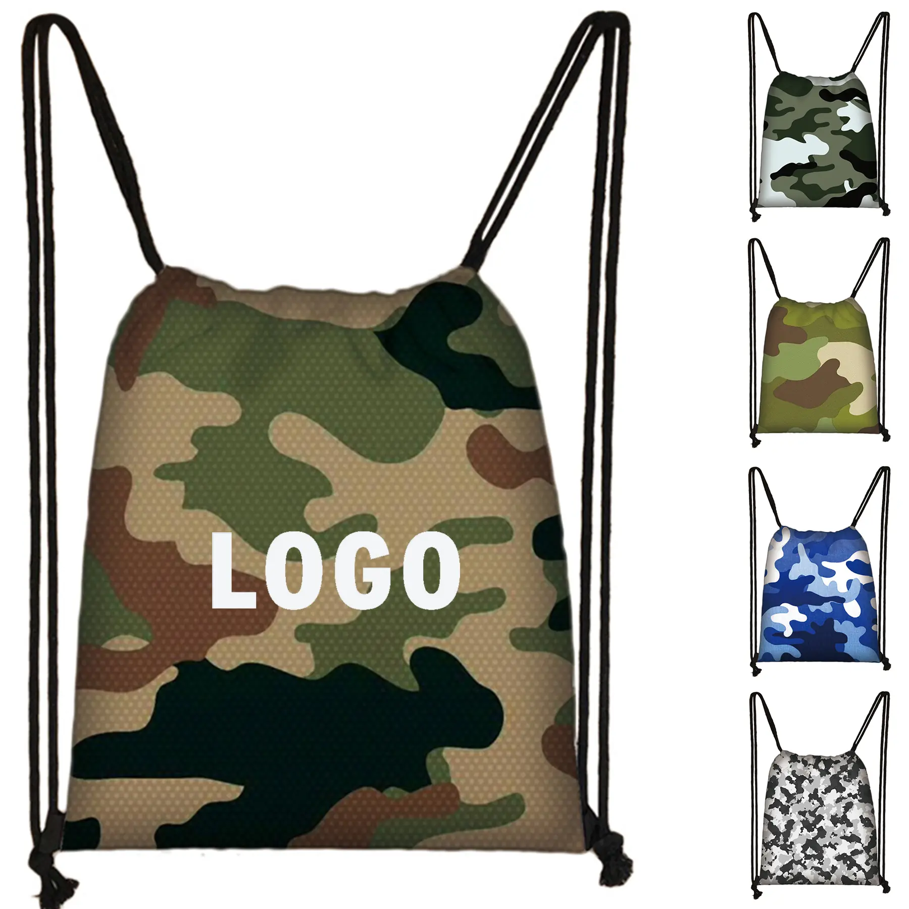 Camouflage Cinch Sack Backpack for Military Events 2