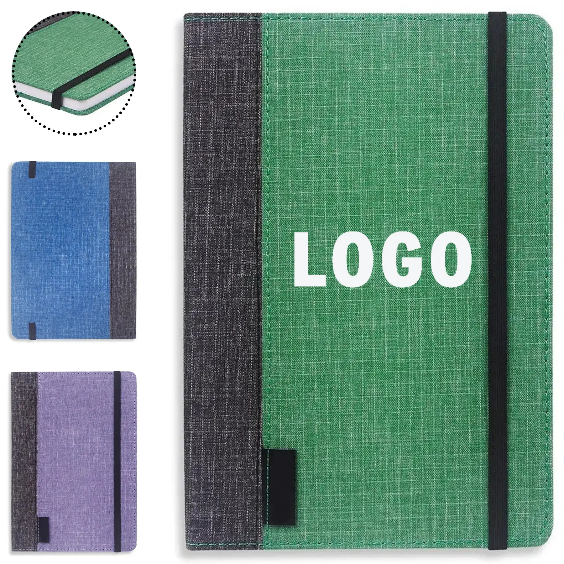 Ribbon Bookmark Journal 80 Lined Sheets Nylon Cover 2