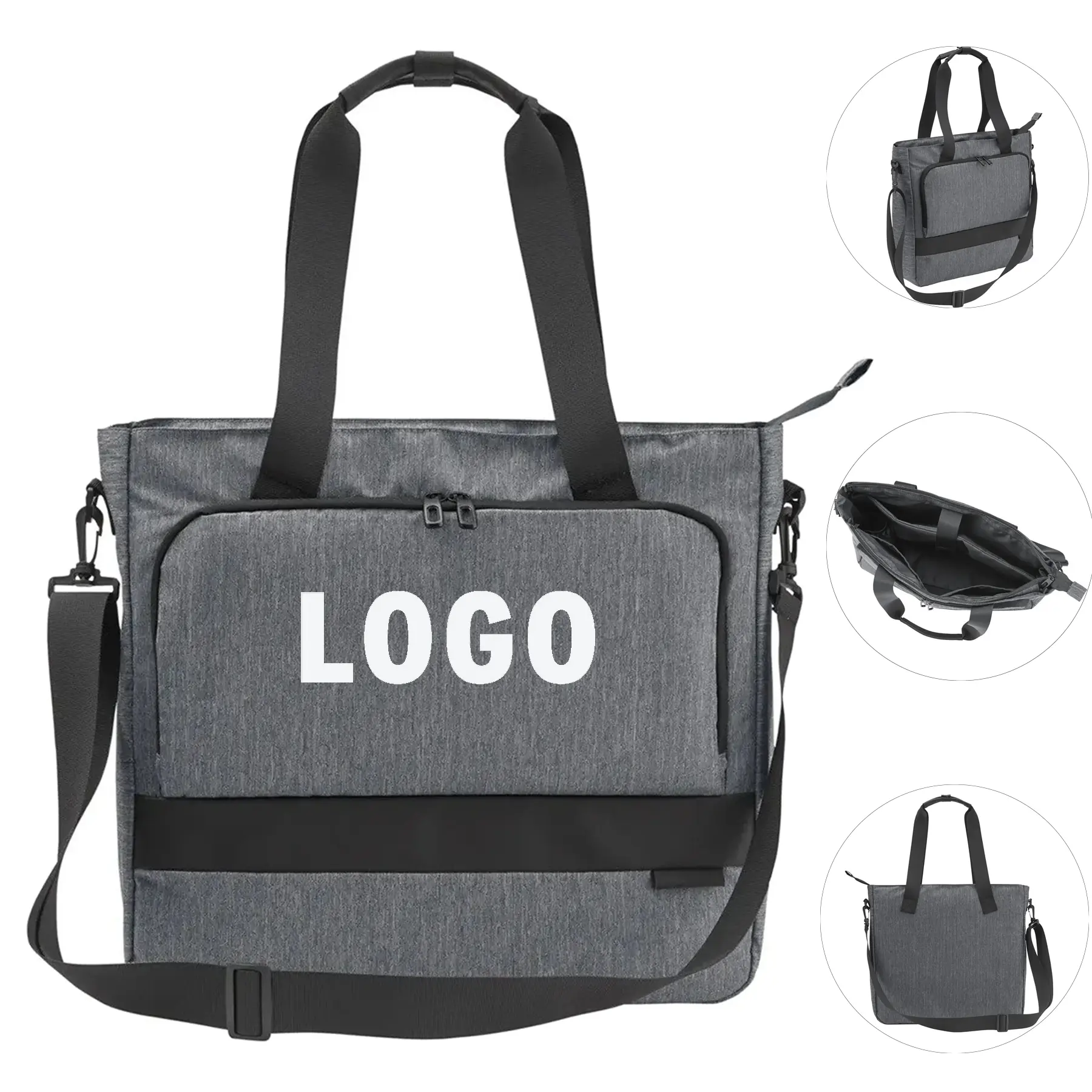 Recycled Polyester Executive Laptop Tote Bag Eco Friendly 2