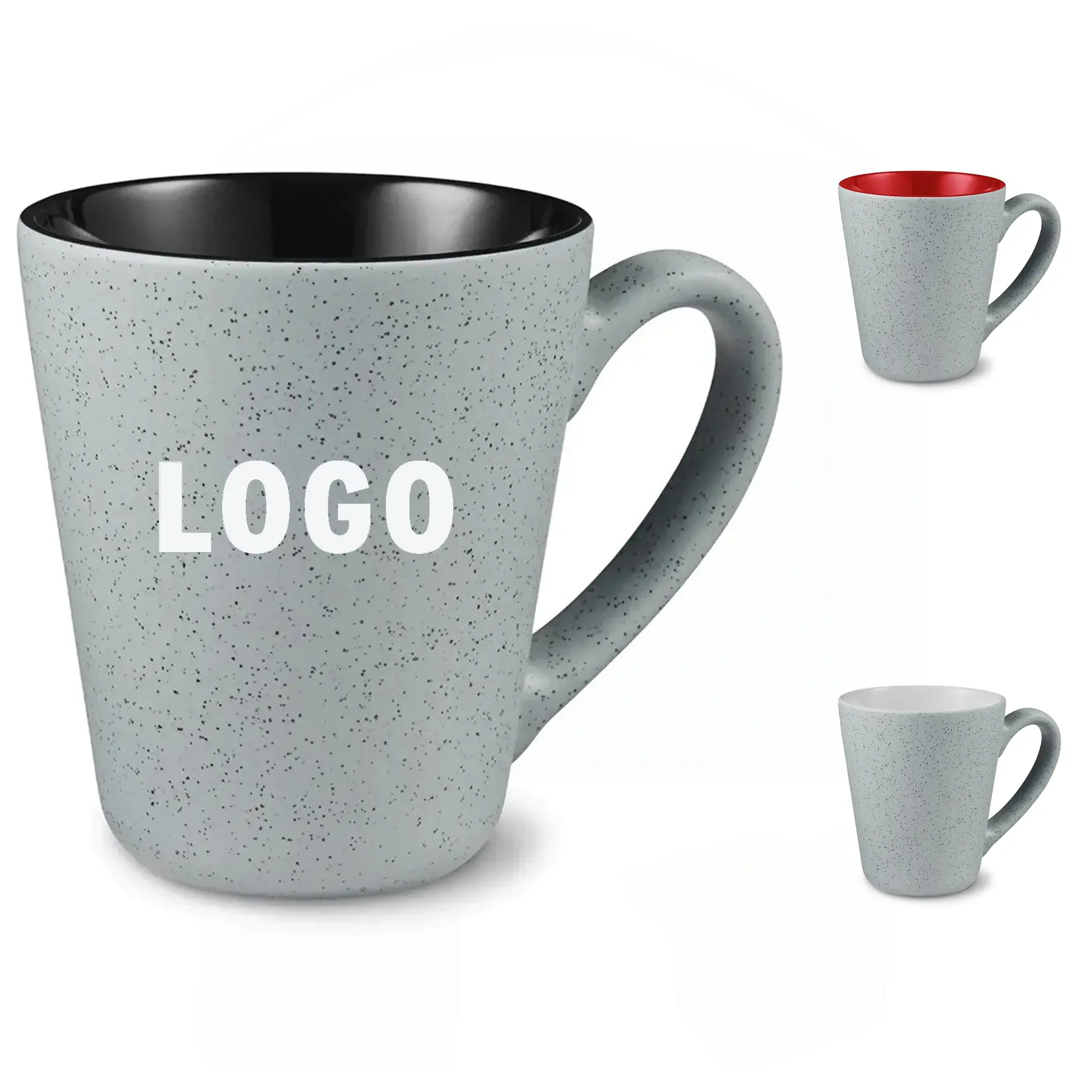 16 oz Speckled Gray Stoneware Mug 2