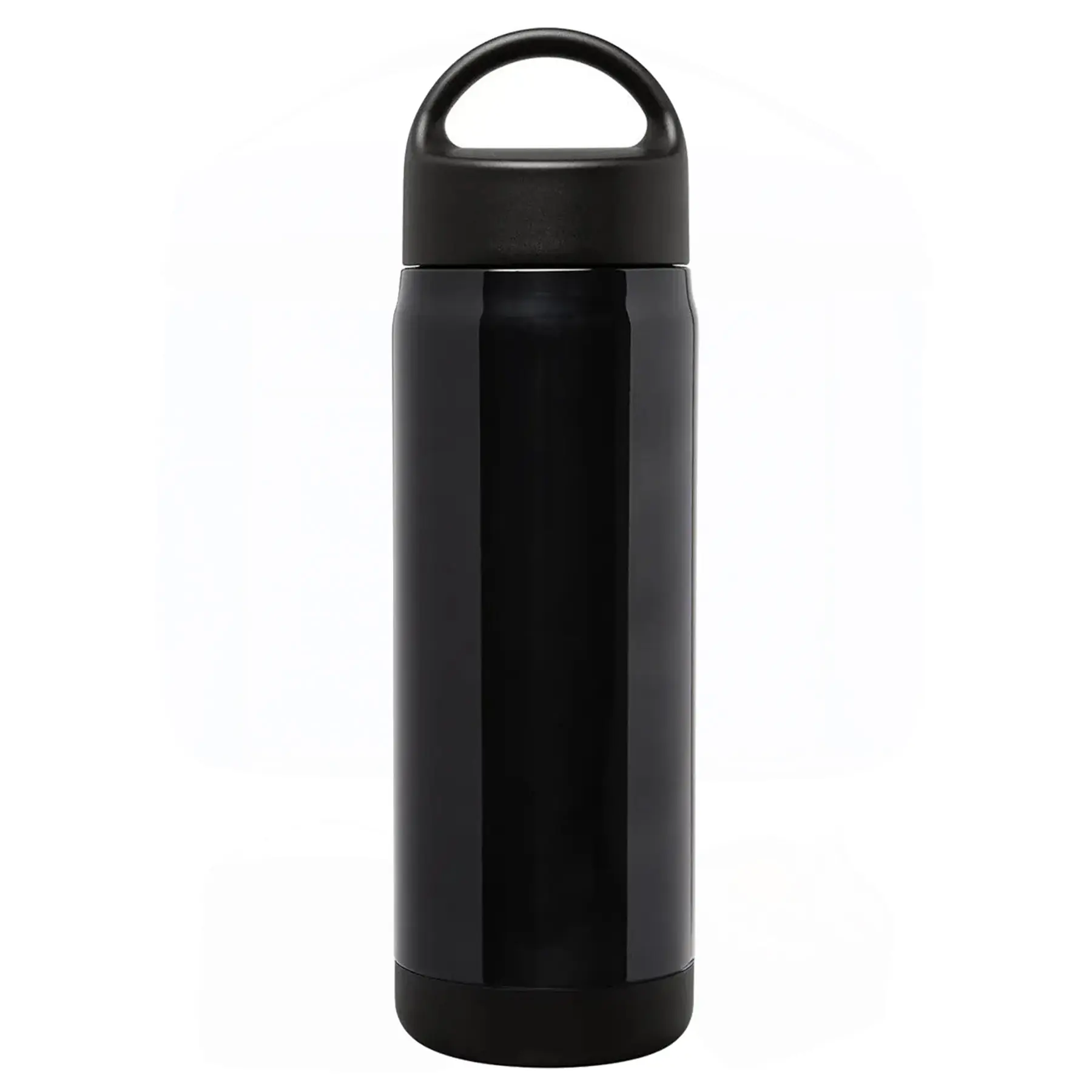 Polished Stainless Steel Vacuum Bottle 18oz with Screw Lid Handle