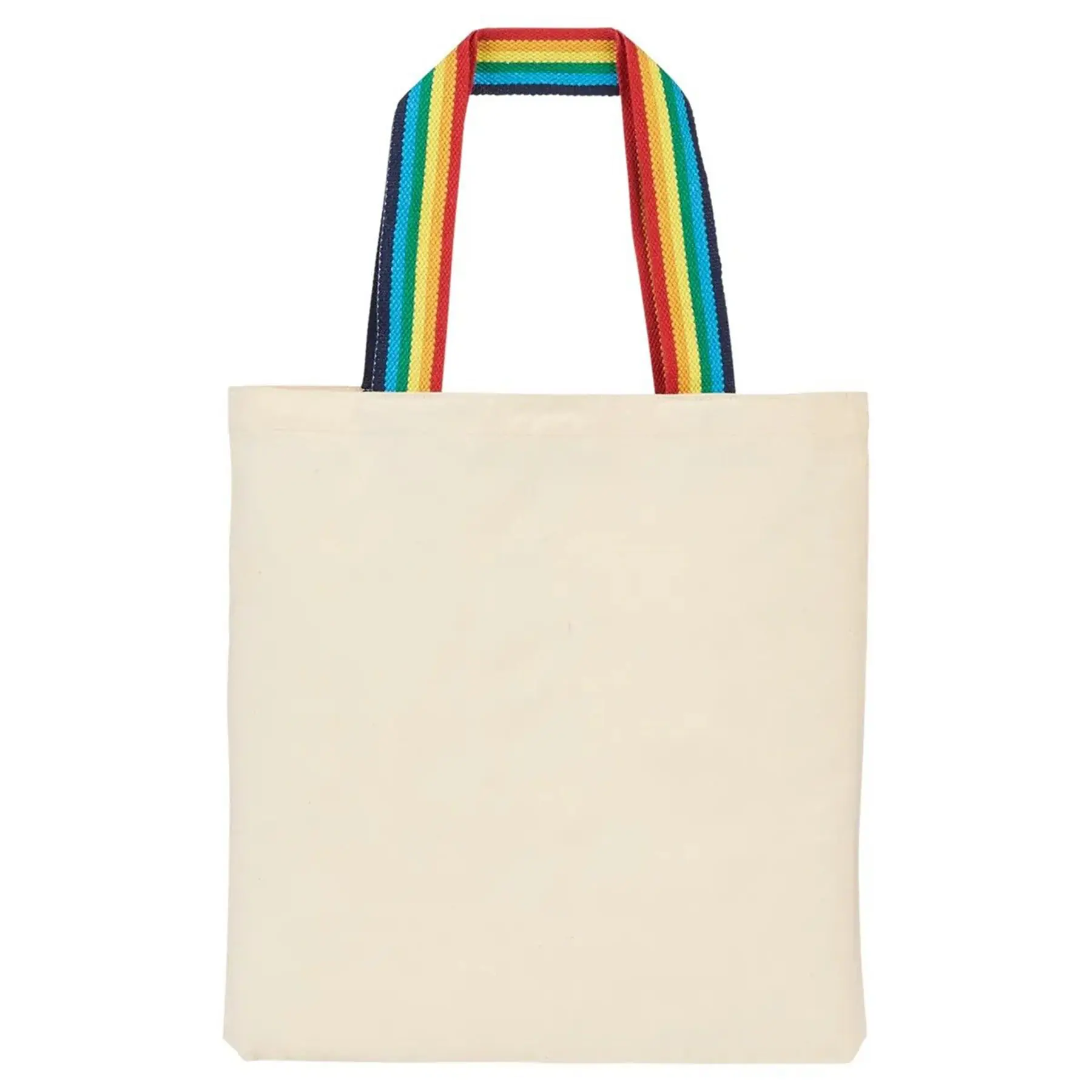 Bold Rainbow Recycled Cotton Carryall Tote