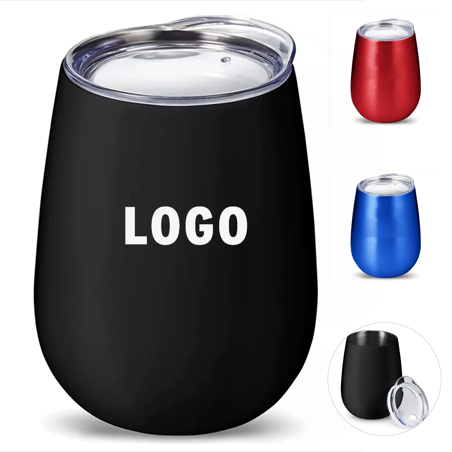 10 oz Double Wall Vacuum Insulated Stemless Wine Tumbler Lid Included 2
