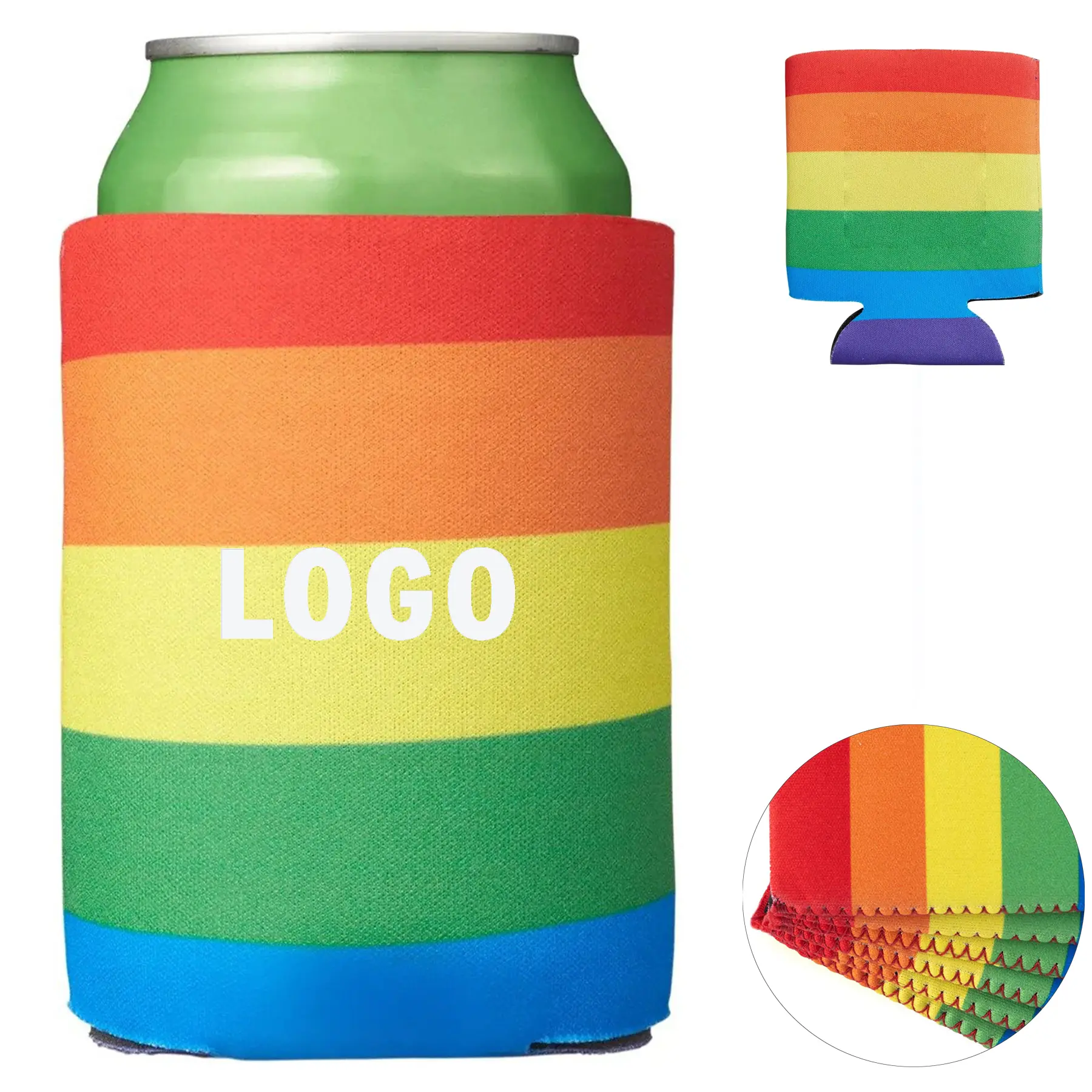 Rainbow Pride Collapsible Foam Beverage Cooler 2