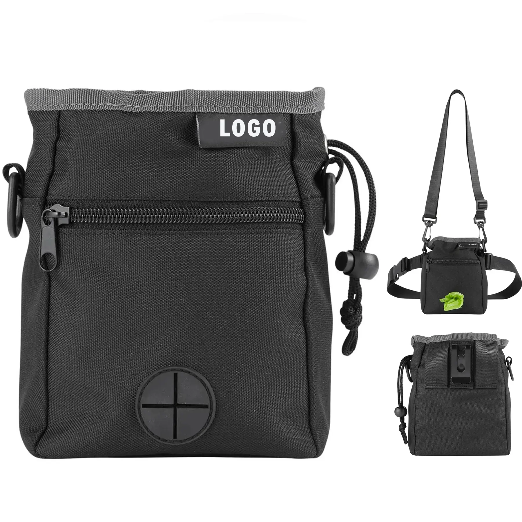 Eco-Friendly Dog Treat Pouch with Adjustable Straps and Poop Bag Dispenser 2