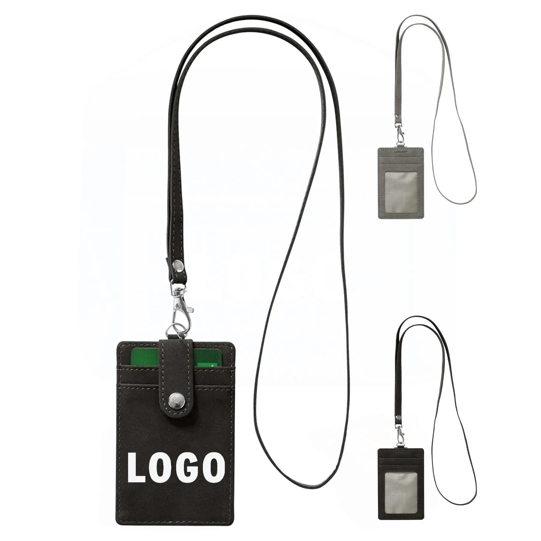 Premium RFID Card Badge Wallet Italian PU 2
