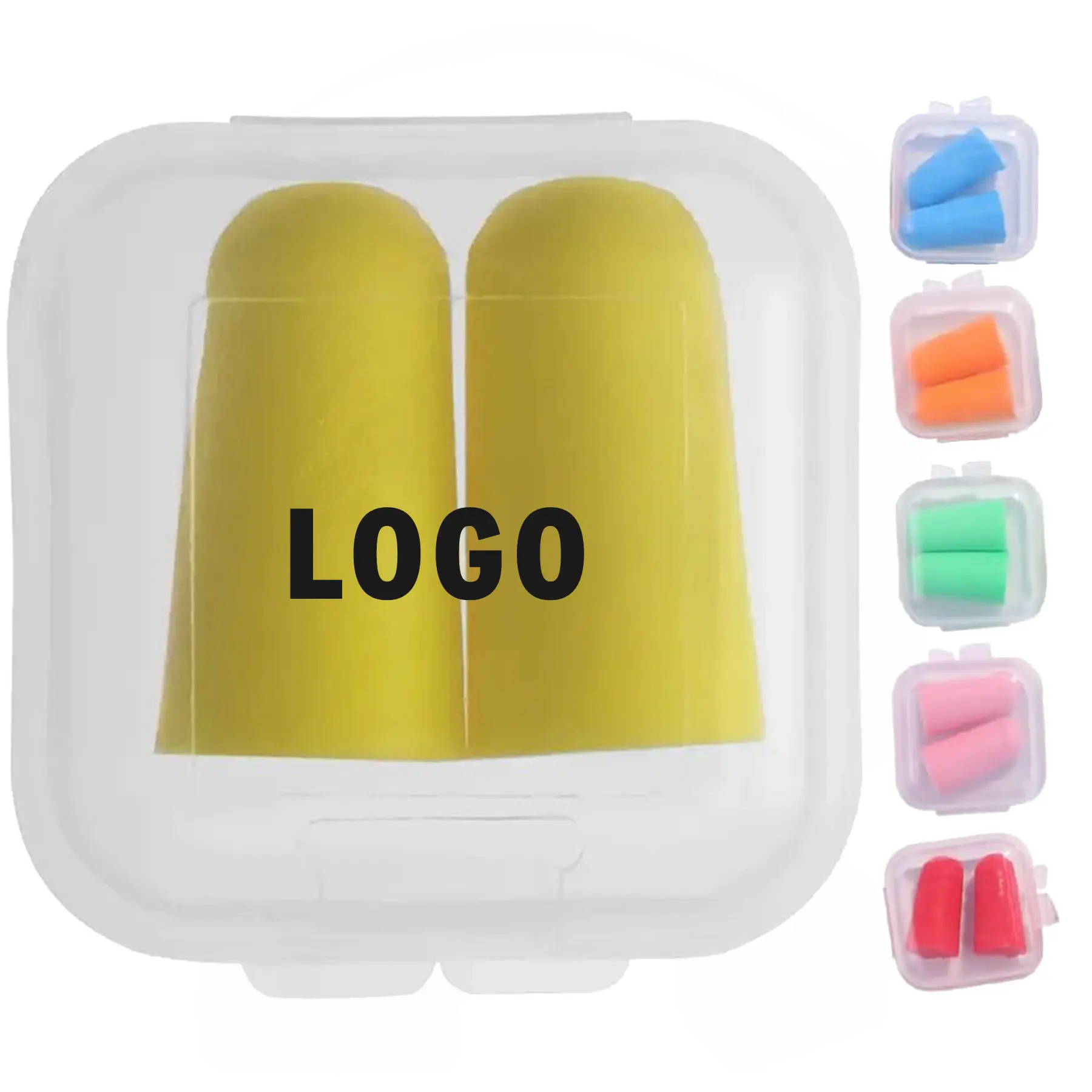 Reusable Foam Earplugs, Square Carry Case, 33dB Noise Reduction 2