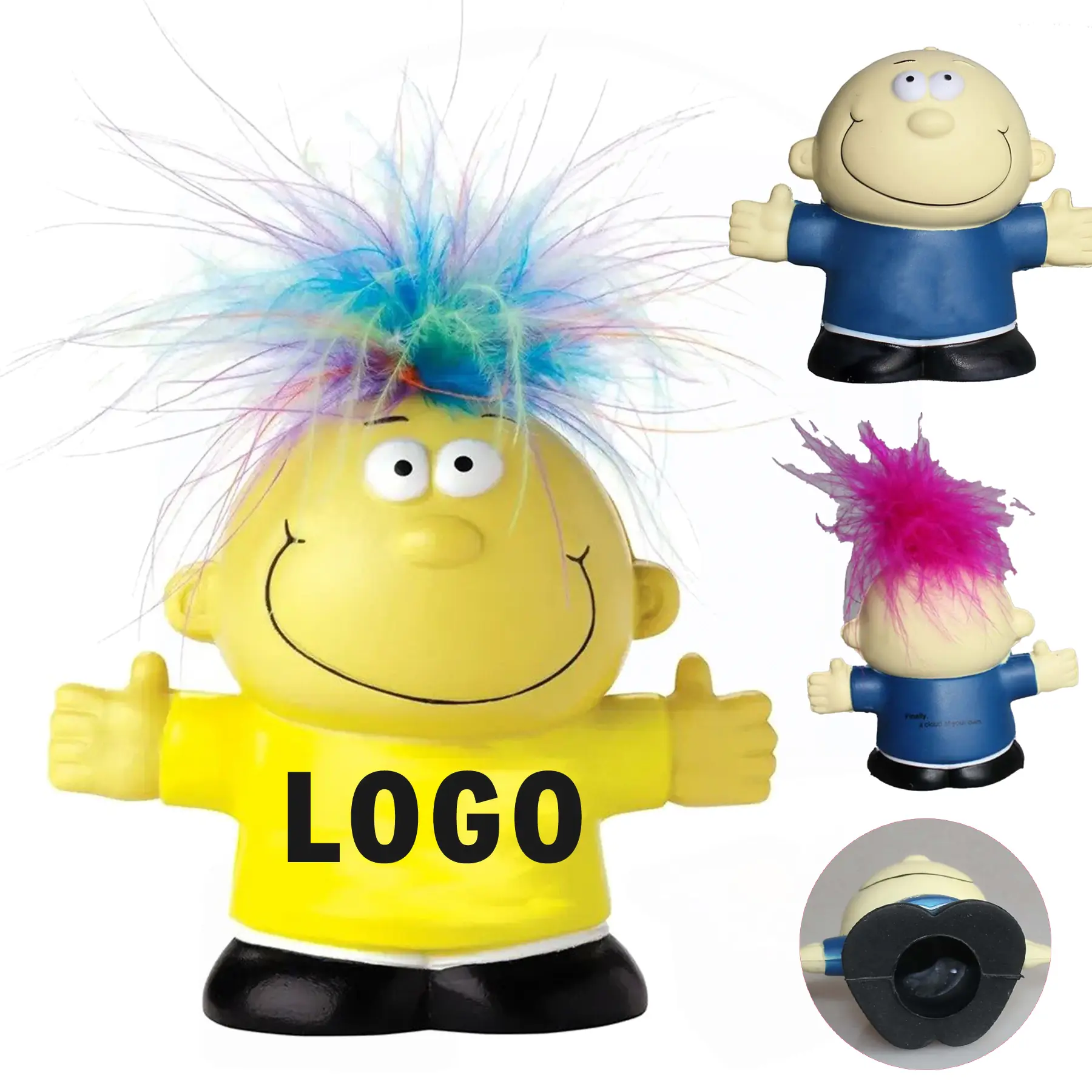 Silly Hair Talking Stress Ball with Funny Message 2