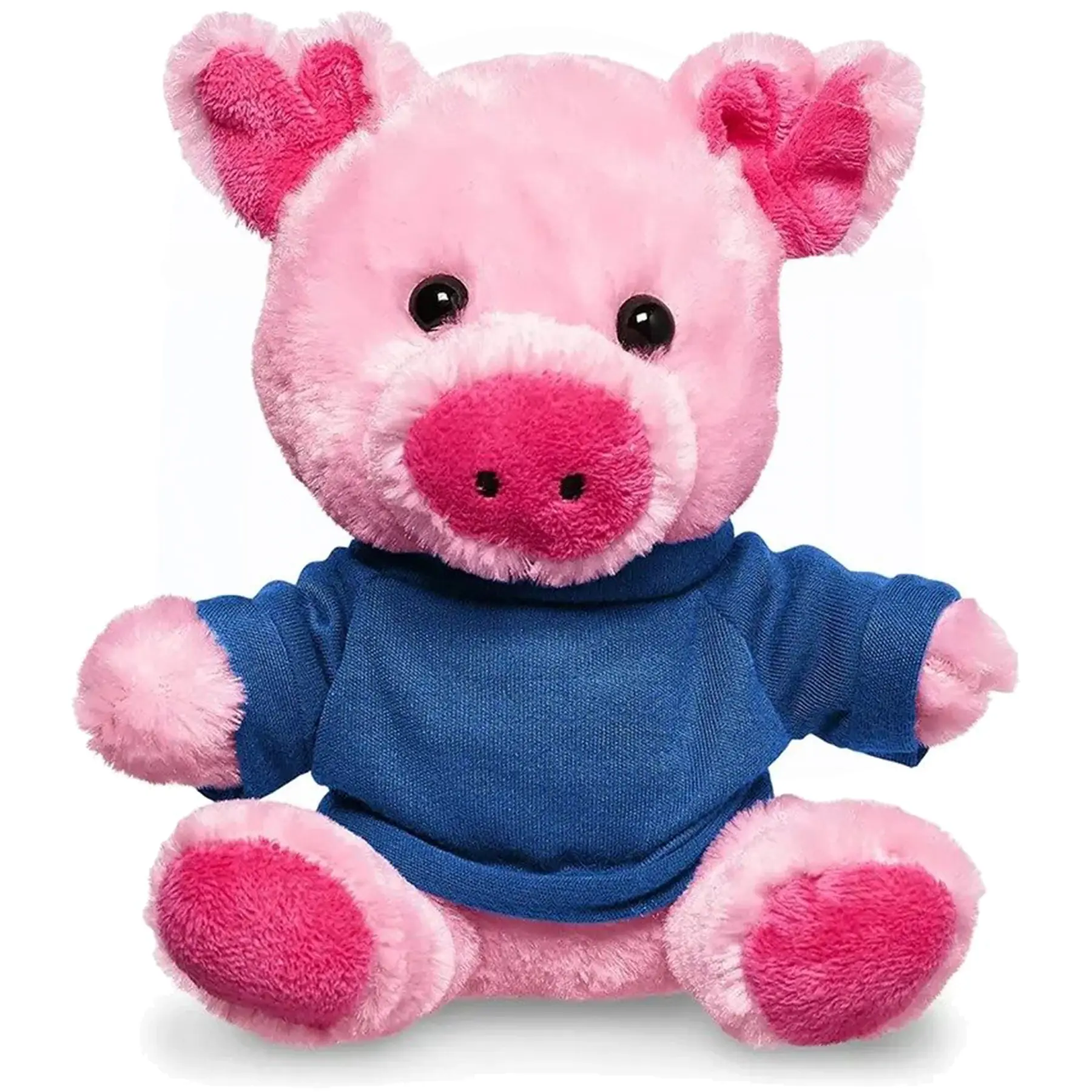 Customizable Plush Pig Wearing Personalized T Shirt